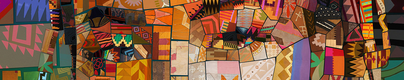 Detail of digital mosaic portrait of South African pop idol Tyla
