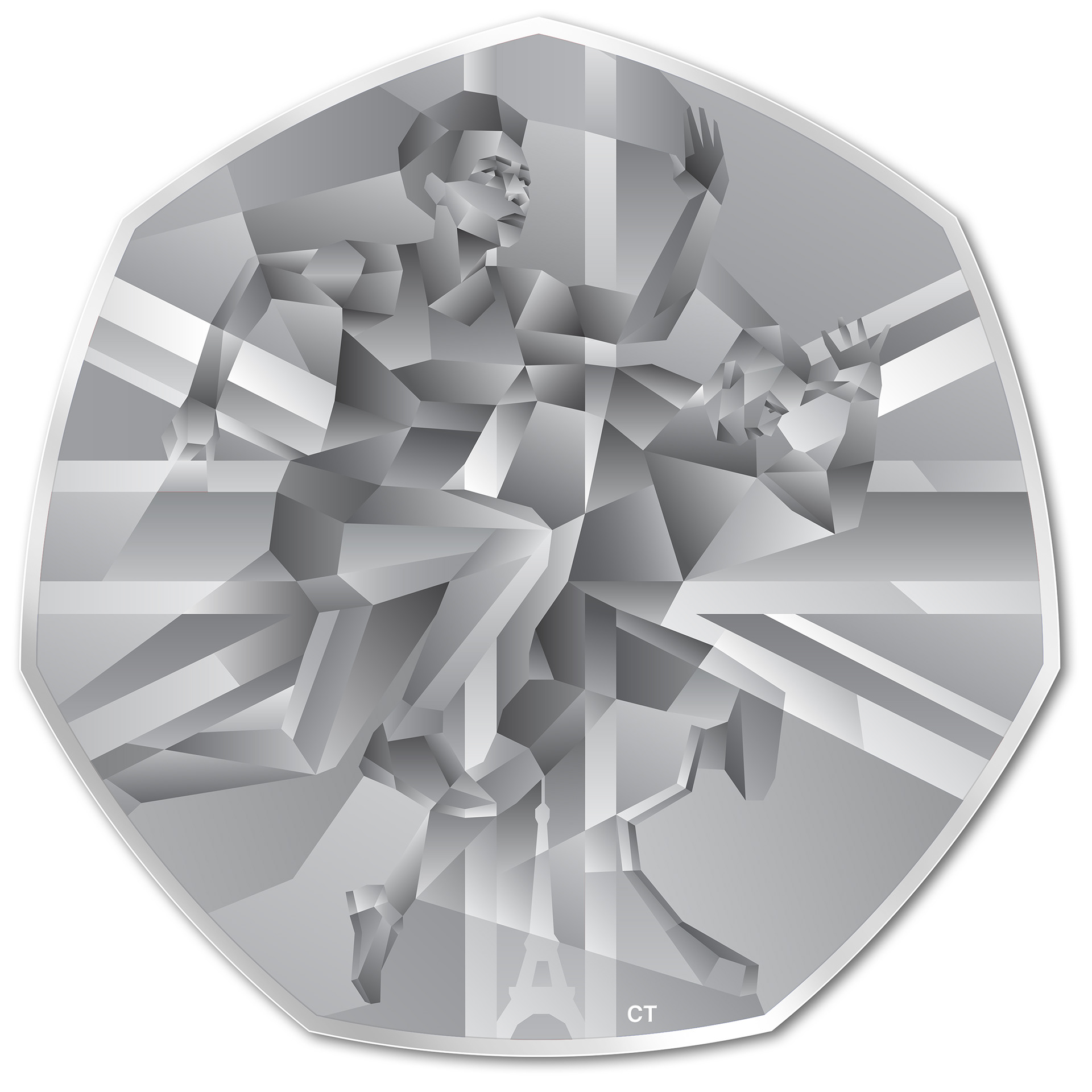 Team GB Paris 2024 coin illustration by the Royal Mint