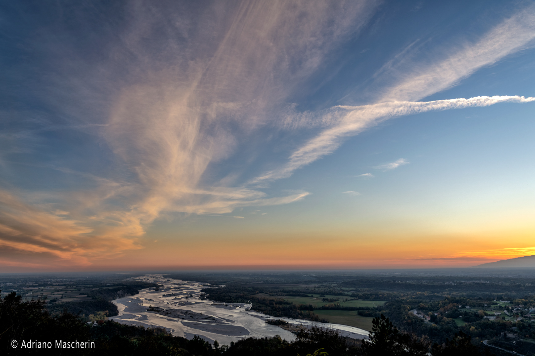 Fiume Tagliamento dal monte Ragogna - Tagliamento River from Mount Ragogna