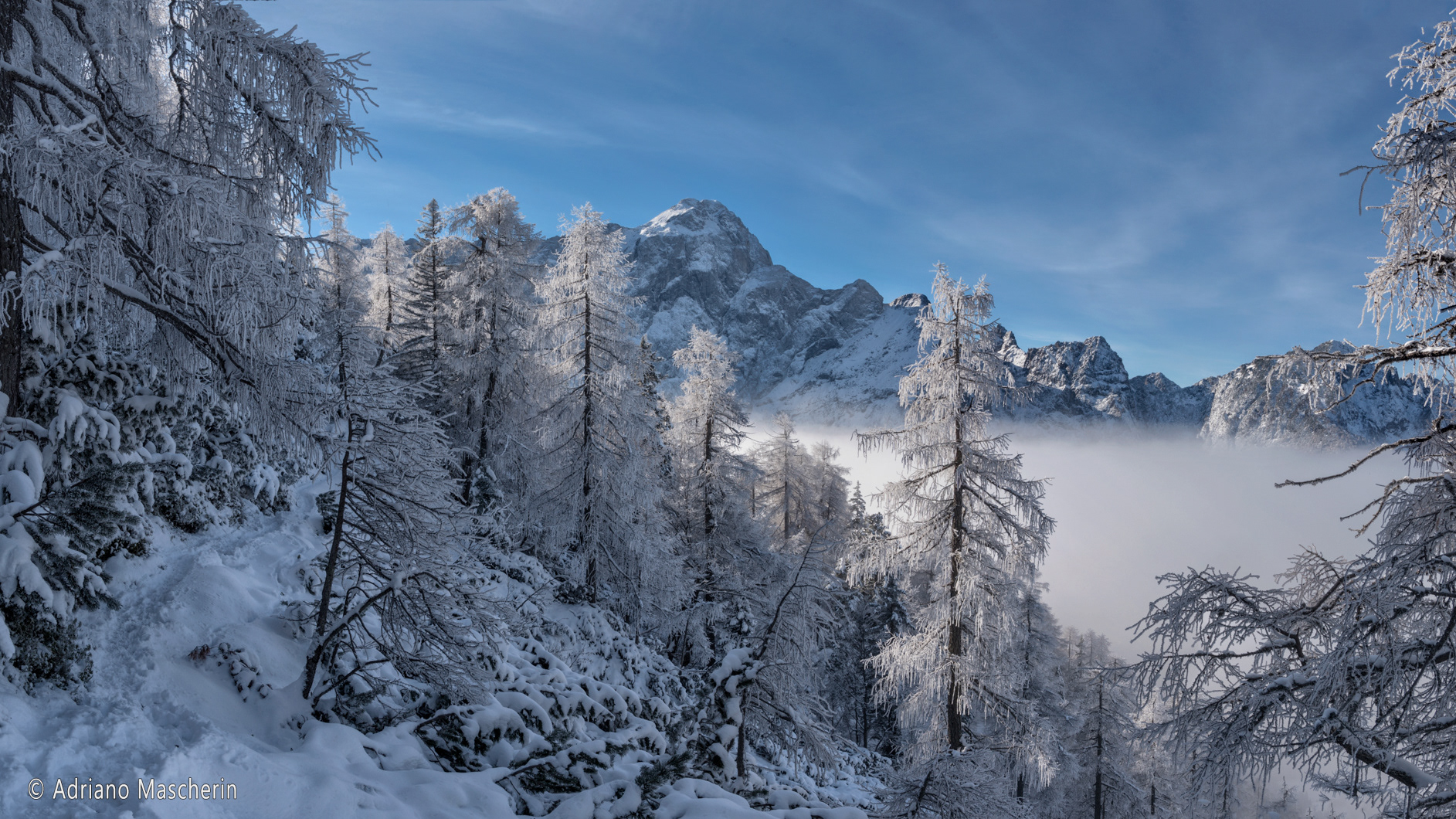 Mangart e la conca di Fusine - Mangart and the Fusine basin