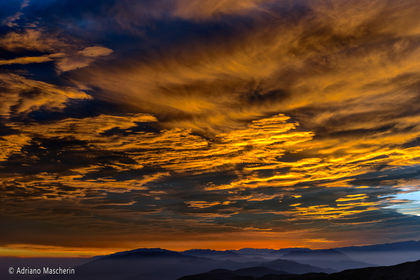 Tramonto dal Pizzoc - Sunset from Pizzoc
