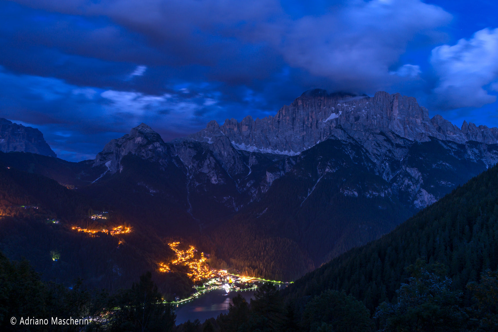 Alleghe e gruppo del Civetta da Bramezza - Alleghe and the Civetta group from Bramezza