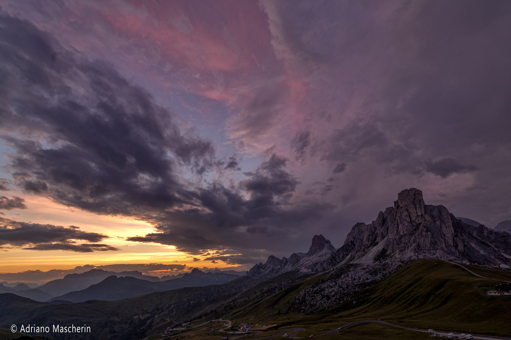 Tramonto da passo Giau - Sunset from Giau pass