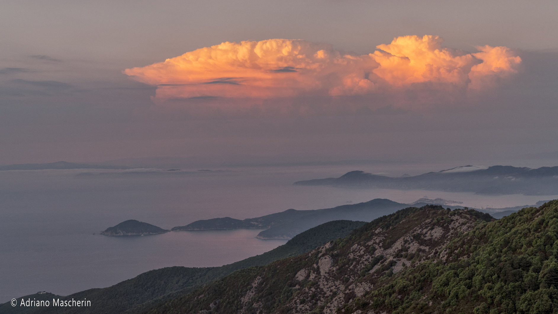 Tramonto dal monte Capanne - Sunset from Mount Capanne