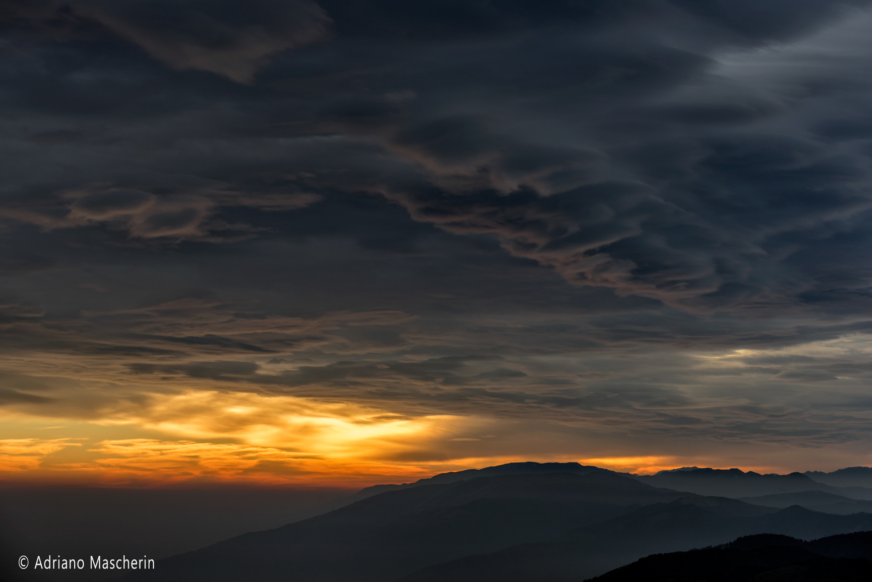 Tramonto dal Pizzoc - Sunset from Pizzoc