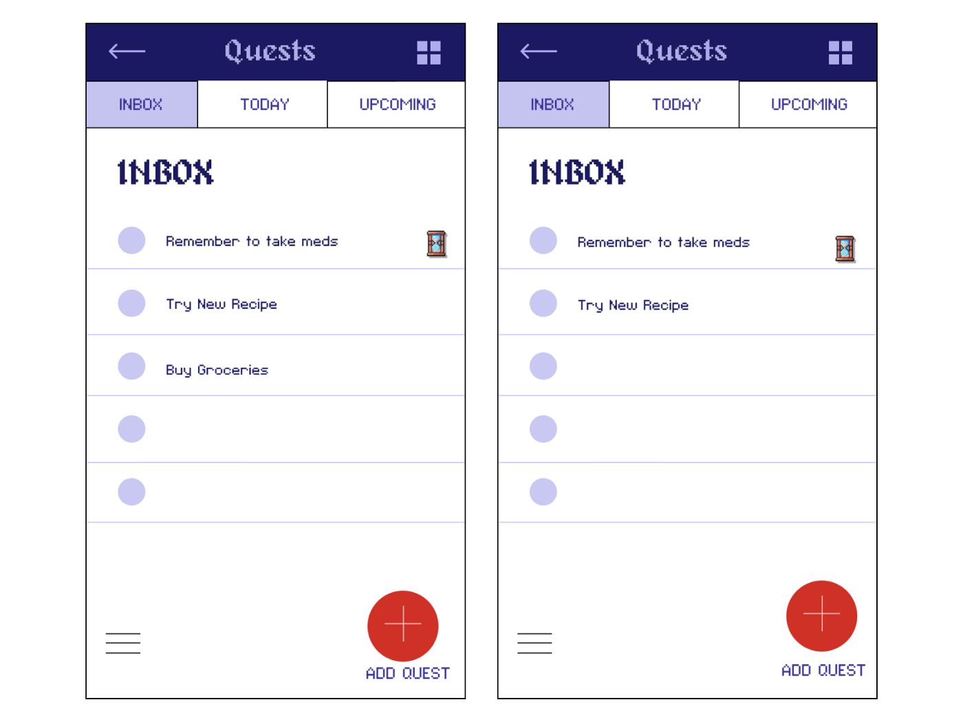 Inbox view, users can add whatever they want here–this is where everything goes by default if not specified or sorted