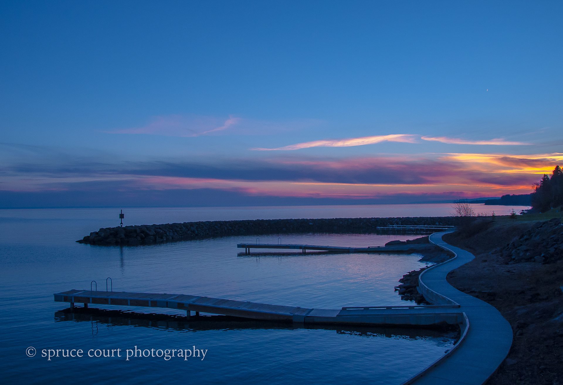 Sunset at McQuade Safe Harbor