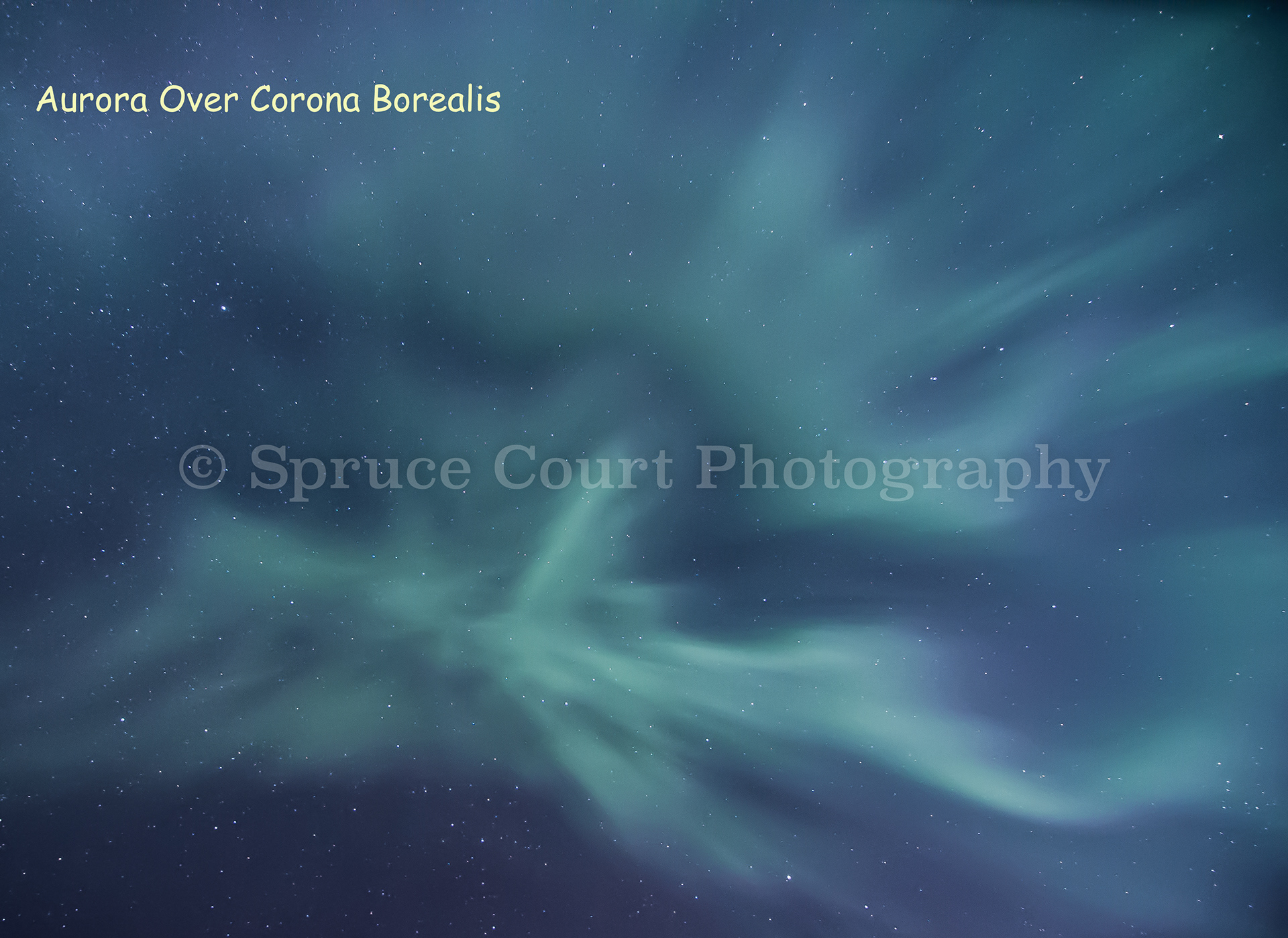 Aurora over Corona Borealis