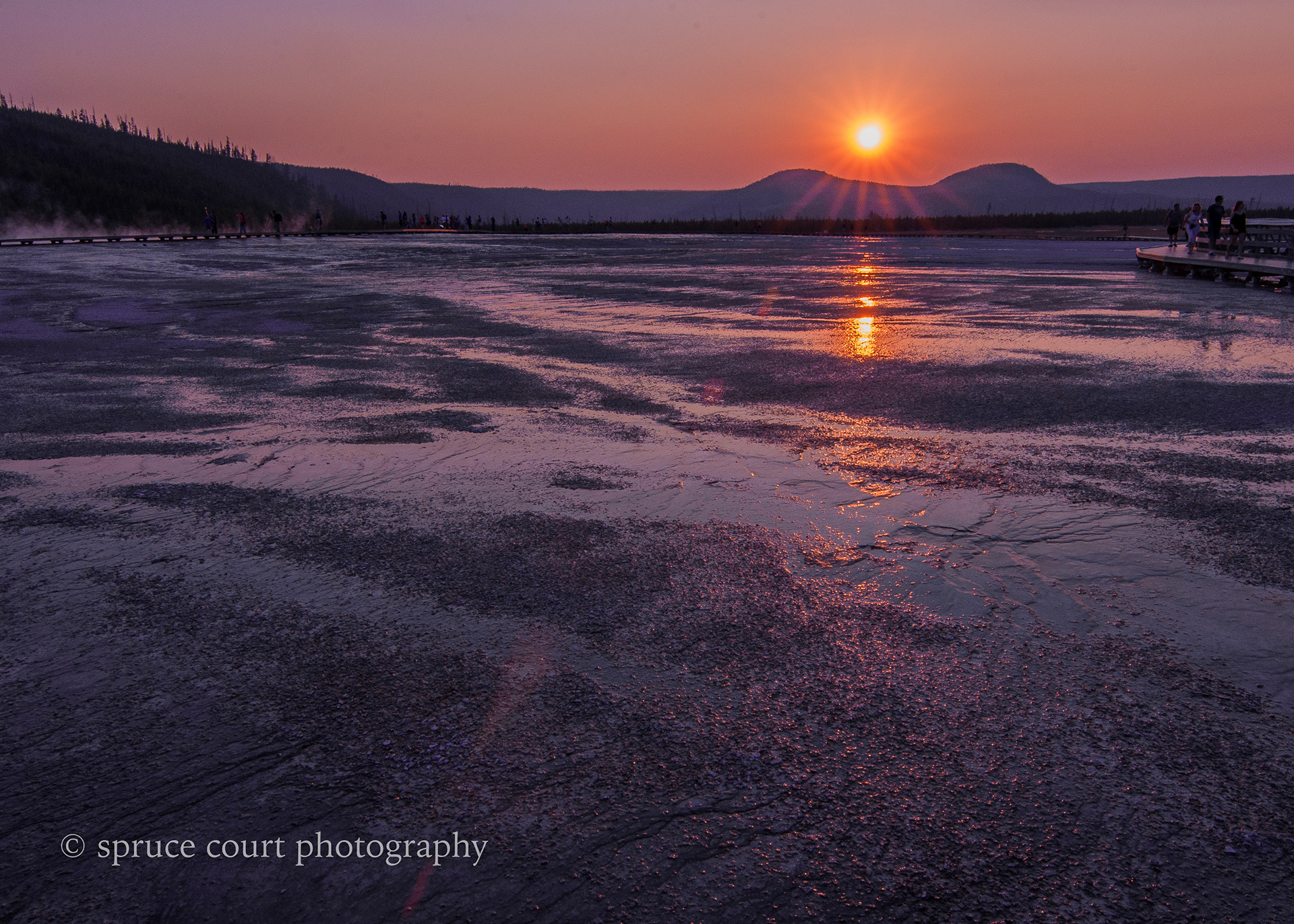 Sunset at Geyer Basin, Yellowstone National Park