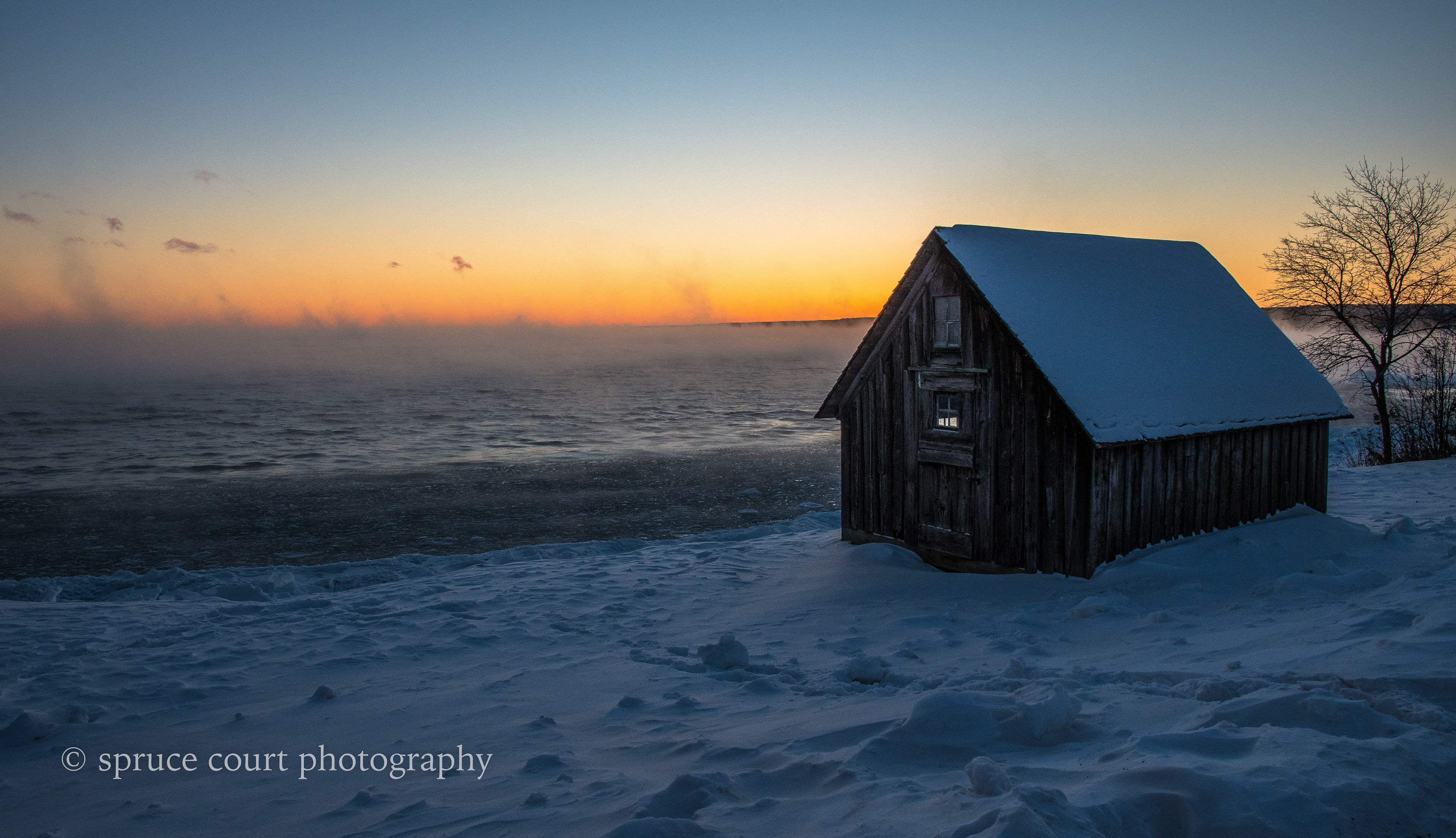 Sunset with the Old Fish House