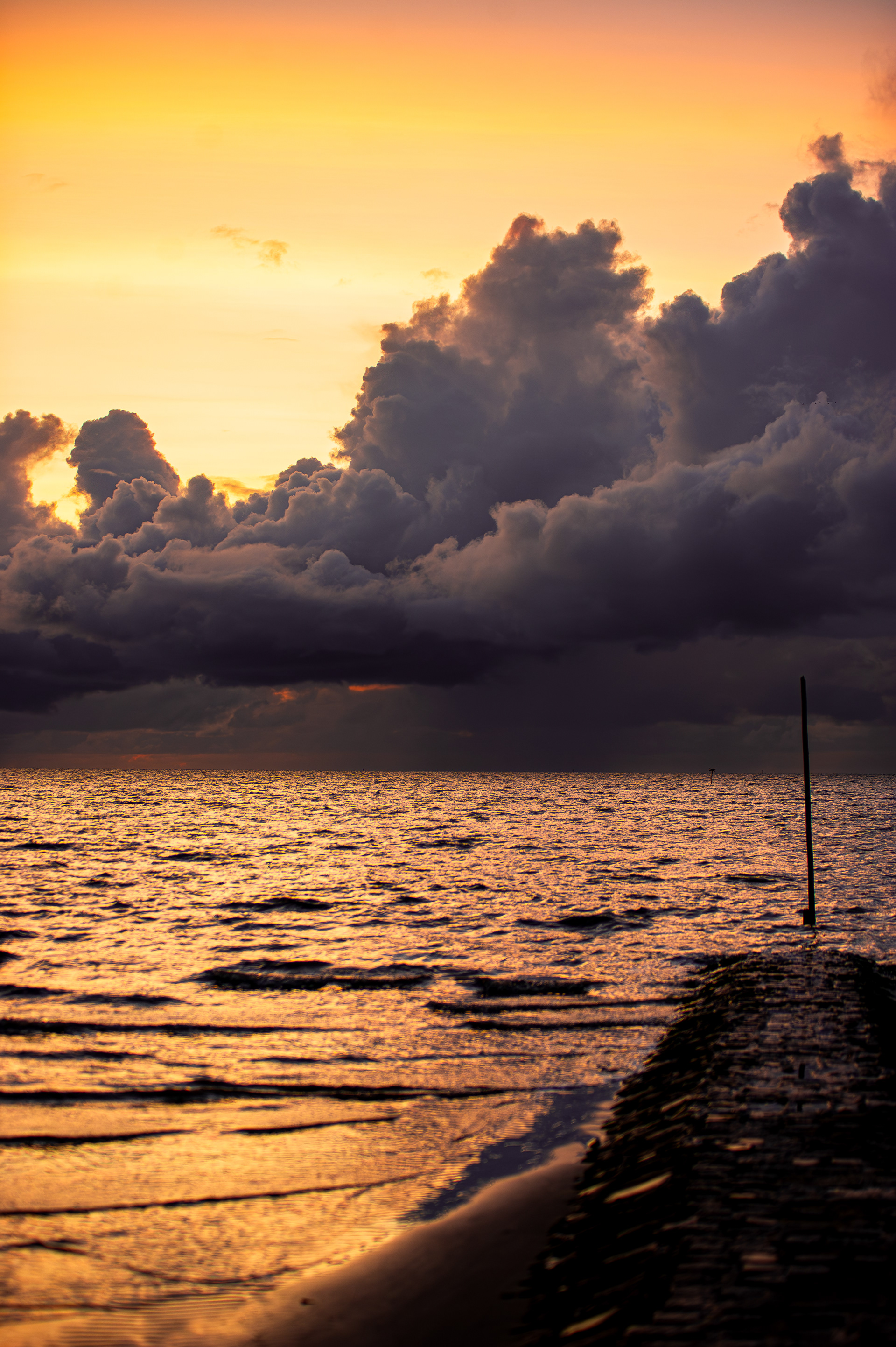 Dramatic clouds over the sea