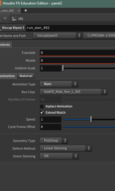 Mocap Animation clips (double check if FPS changes)