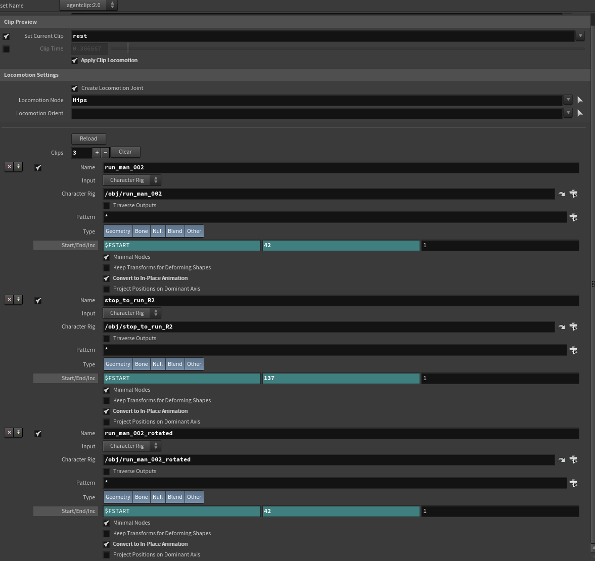 Setting up agent clips 