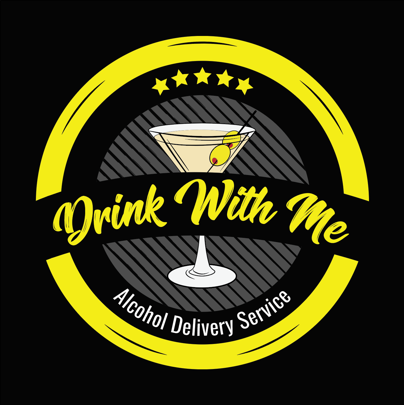 Alcohol Deliver Service Logo, June 2020