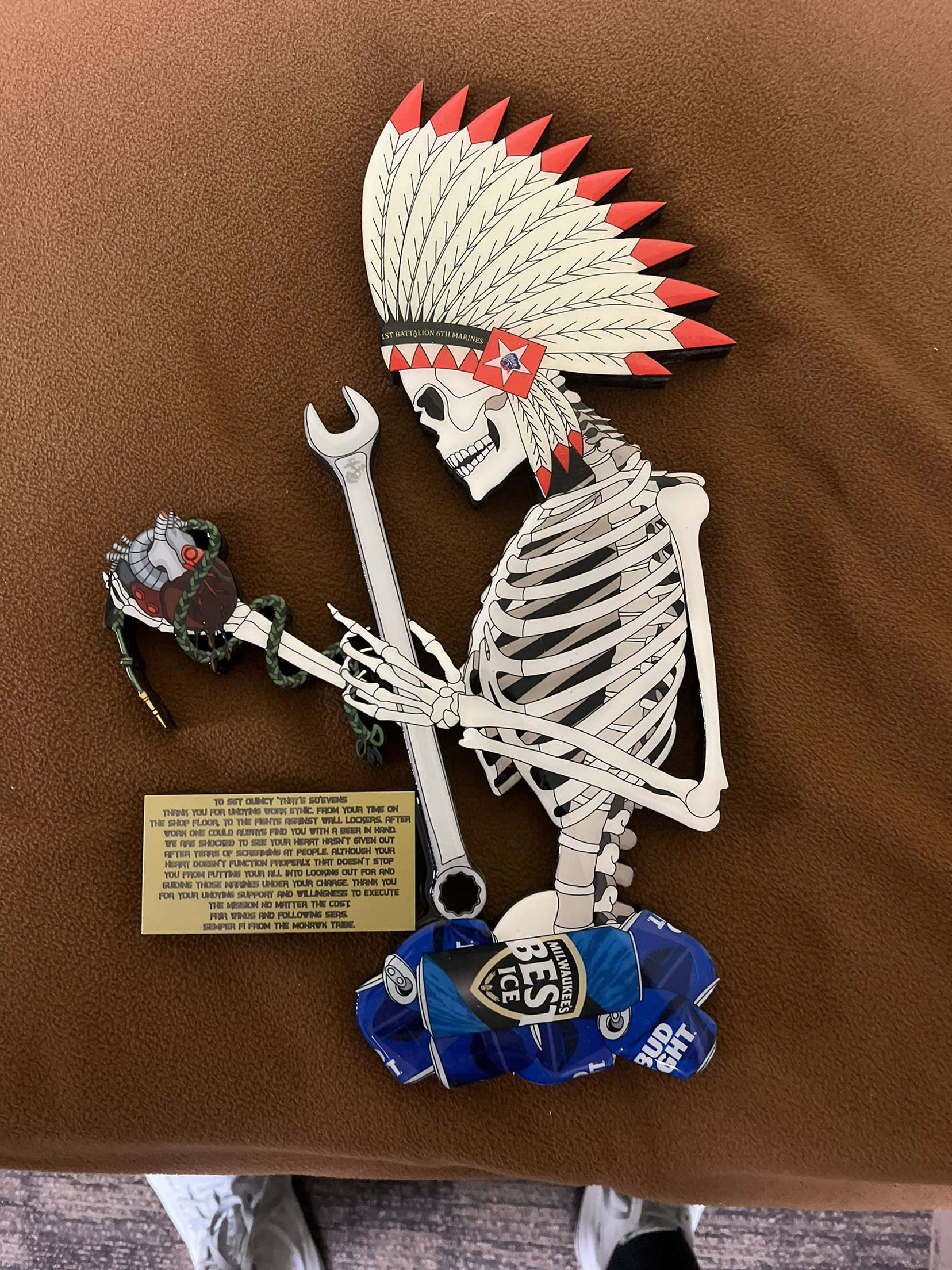 Indian Skeleton Metal Heart