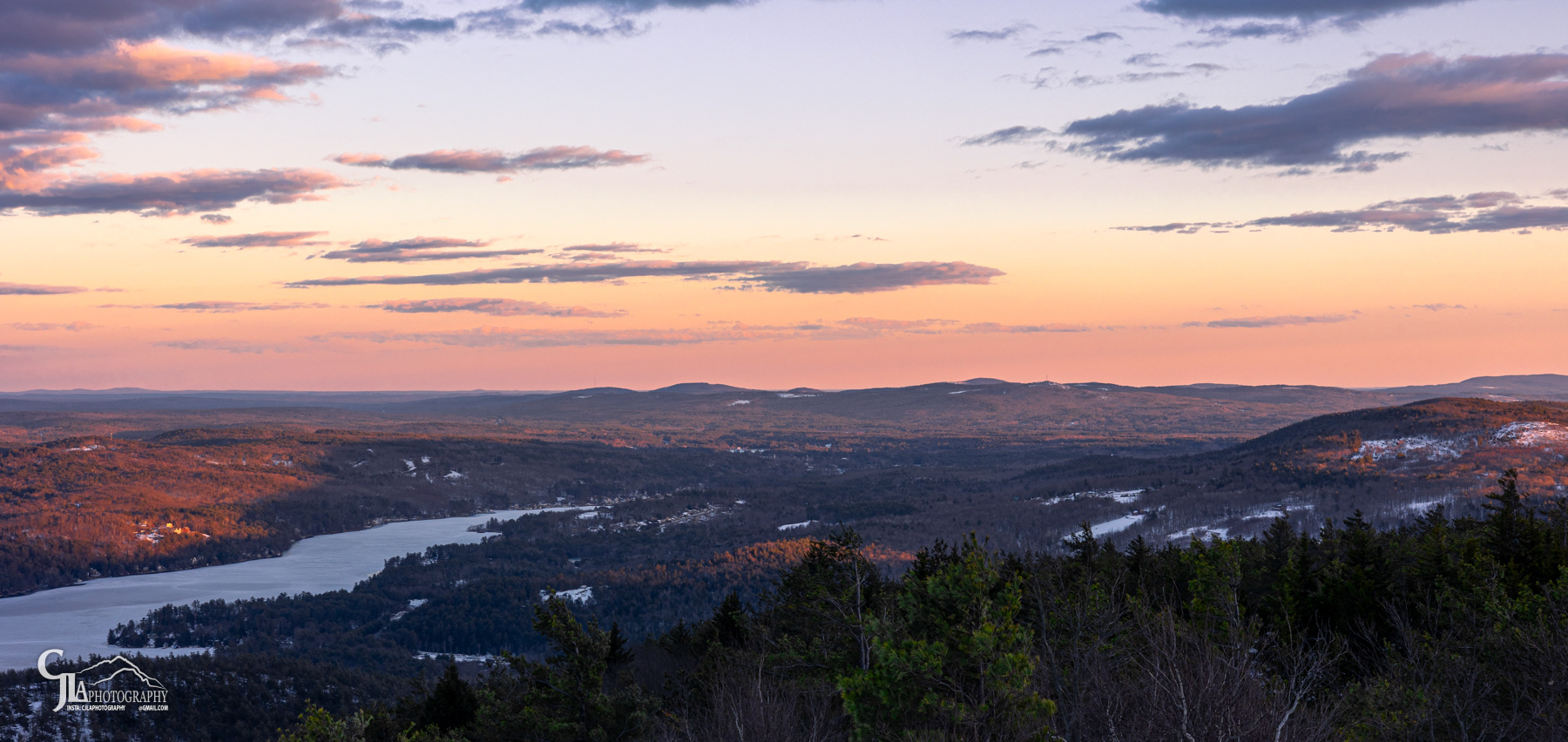 Sunset from Mt. Major overlooking Alton Bay