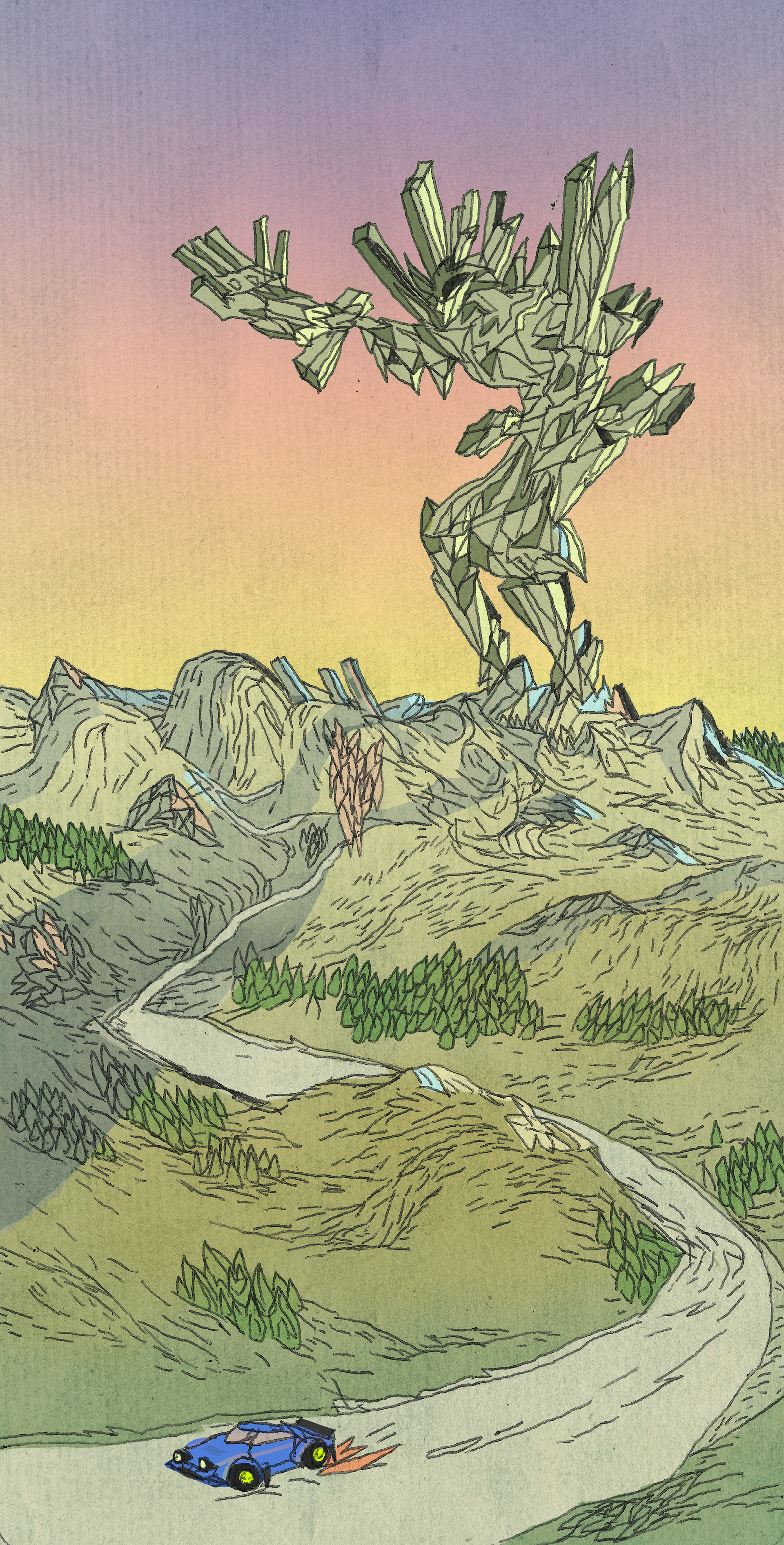  ROCK ROBOT AND FLEEING LANCIA STRATOS, personal project 2024