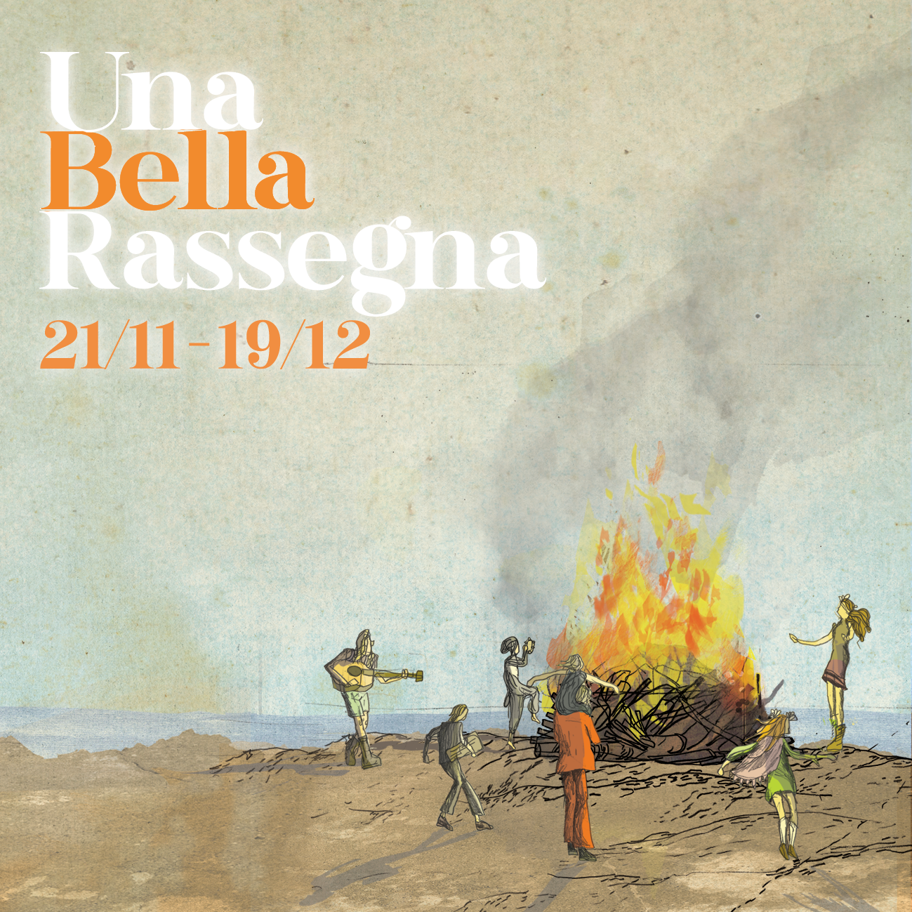 UNA BELLA RASSEGNA, custom Illustration for a Film Festival Poster