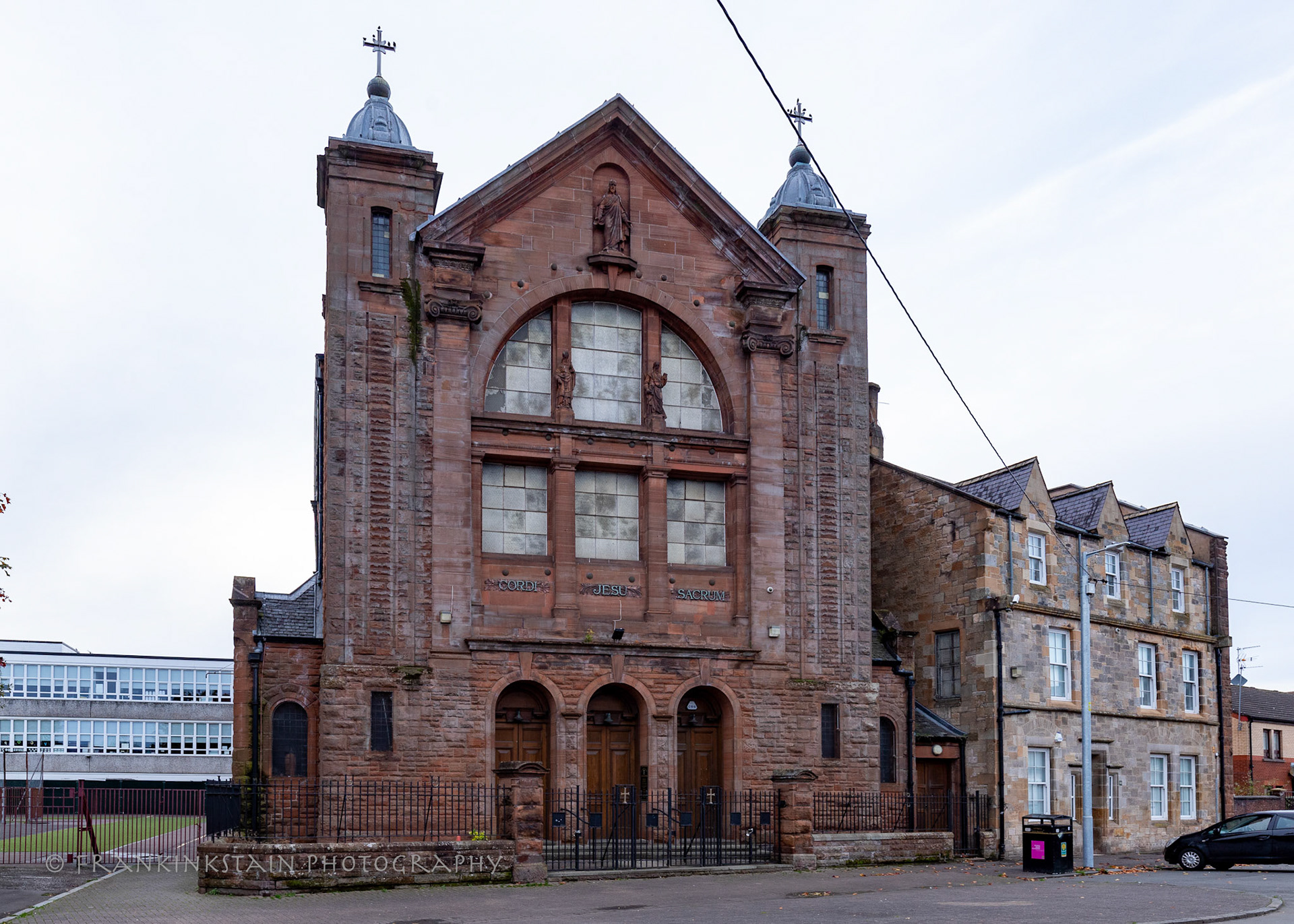 OLD DALMARNOCK ROAD, CHURCH OF THE SACRED HEART INCLUDING GATEPIERS AND PRESBYTERY
