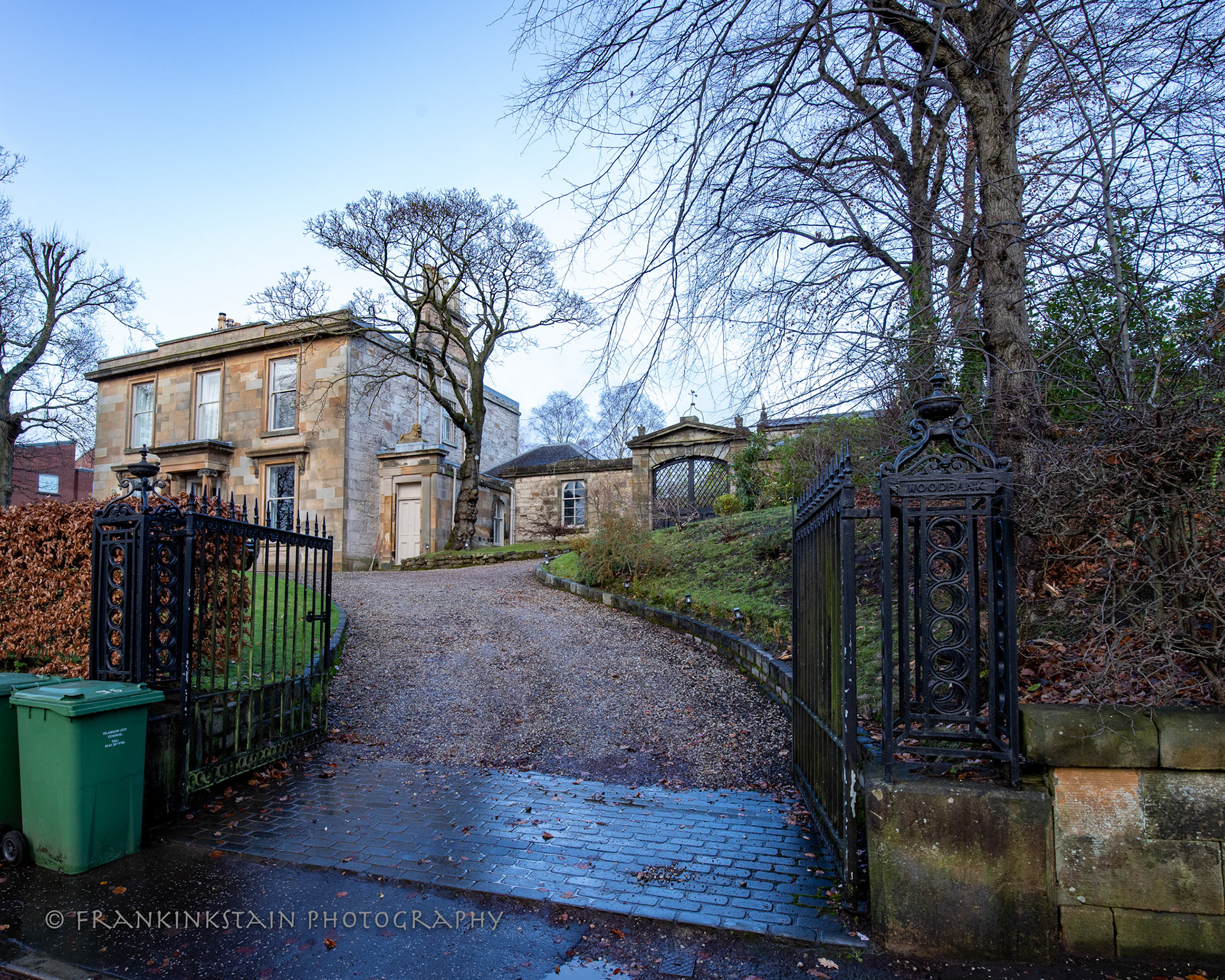 56 PARTICKHILL ROAD 'WOODBANK', CARRIAGE HOUSE, ARCH TO SERVICE COURT, RETAINING WALLS AND CAST-IRON GATES