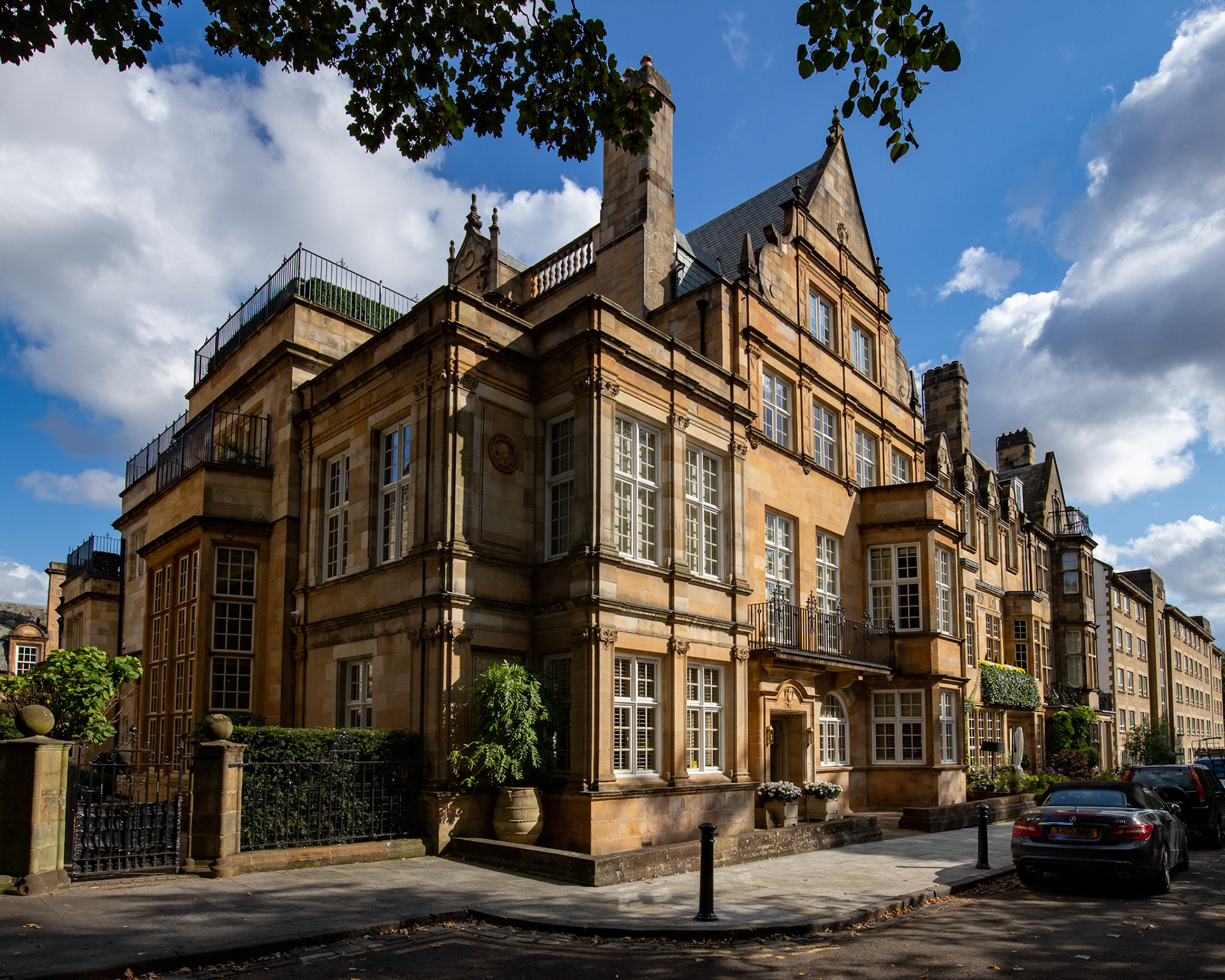 9 &amp; 10 LOWTHER TERRACE, WITH GATEPIERS AND RAILINGS, GREAT WESTERN ROAD