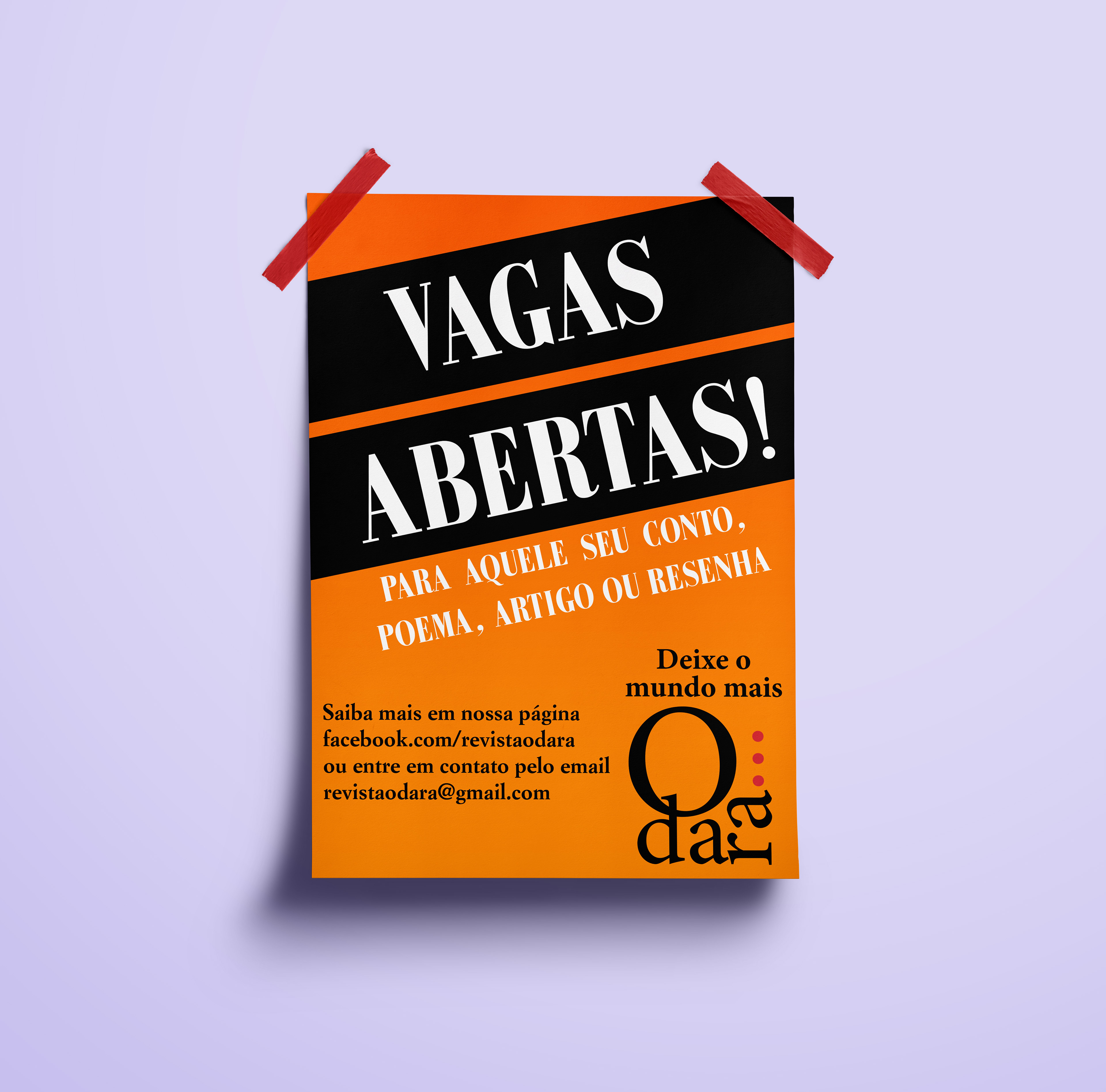 Chamada para artigos originais para a Revista Odara #1