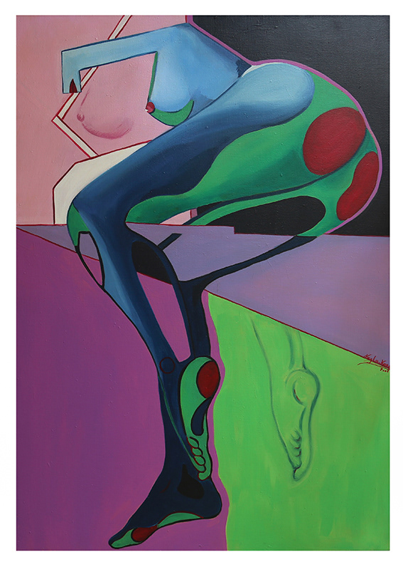 2nd Journey:  2007 - Acrylic & Oil on canvas 70x100cm