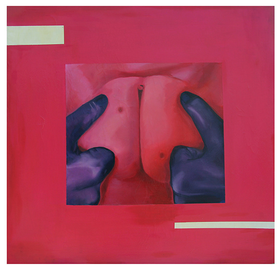 Flesh Out: 2003 - Acrylic & Oil on canvas 90x90cm - Sold