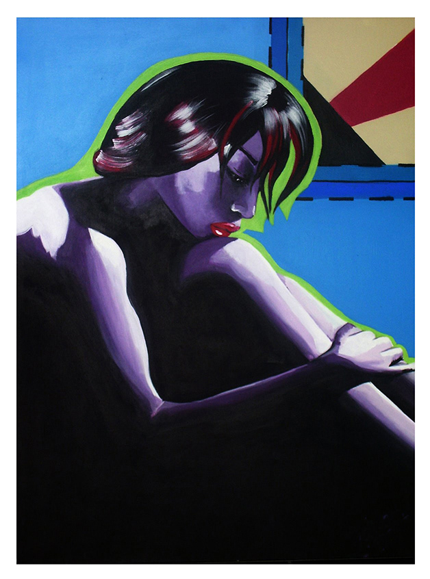 Drained: Acrylic & Oil on canvas 2003 - 90x70cm - sold