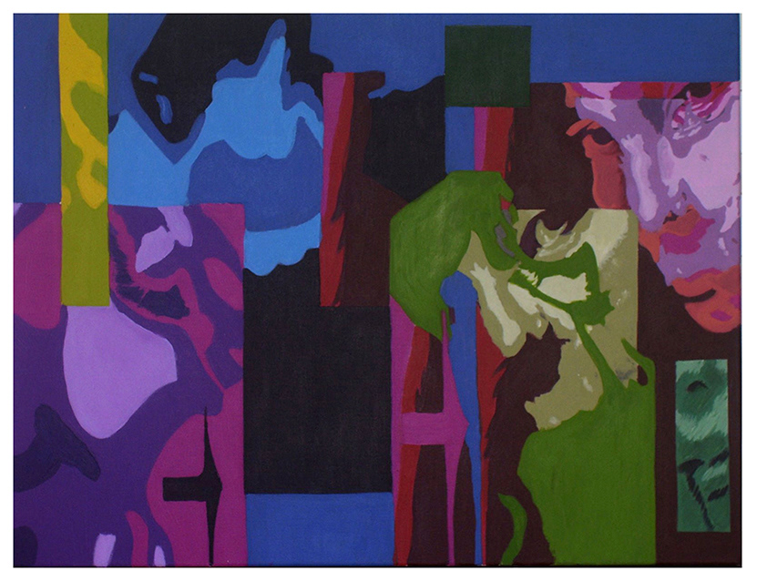 MultiFaces: 2005 - Acrylic & Oil on canvas 70x90cm - Sold