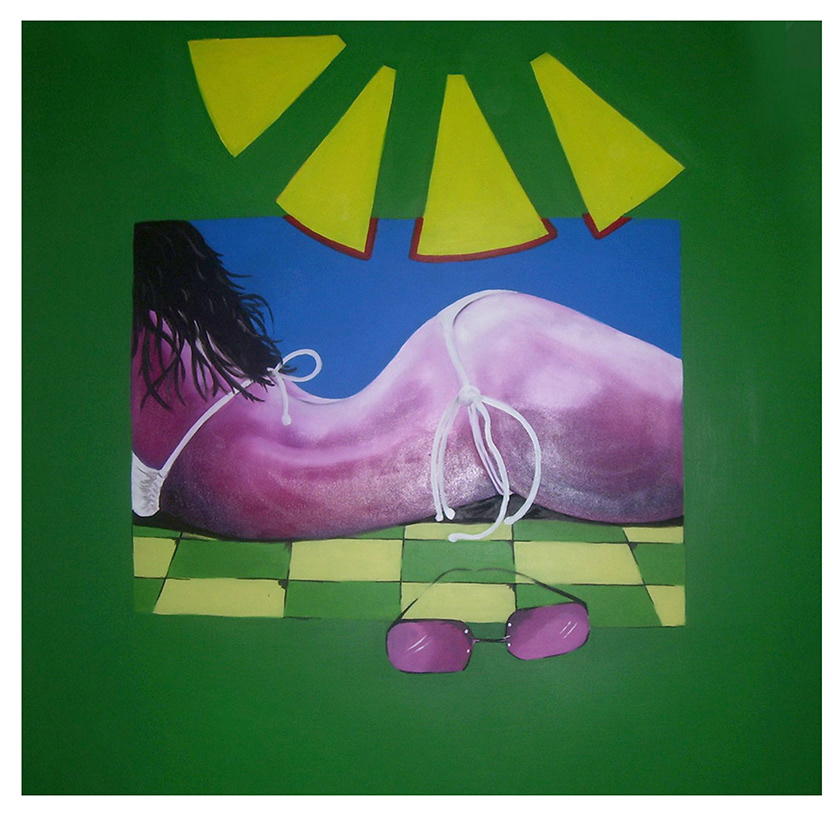 Sunshine: 2007 - Acrylic & Oil on canvas 90x90cm - Sold