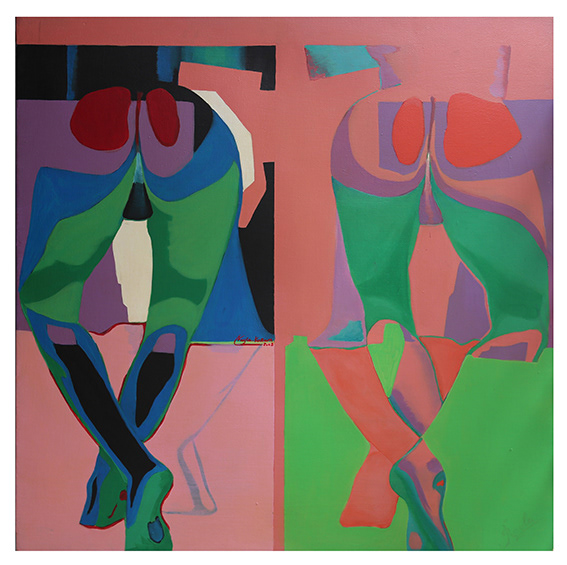 The Ride:  2007 - Acrylic & Oil on canvas 90x100cm