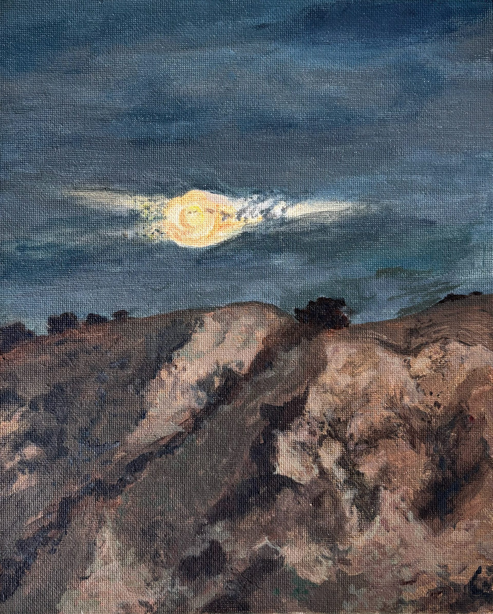 acrylic on canvas board, 7"x9", 2023