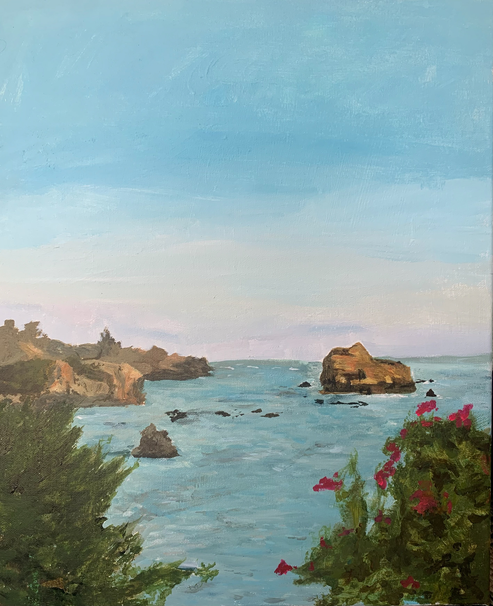 little river, 2019, acrylic on canvas, 18"x24", 2023