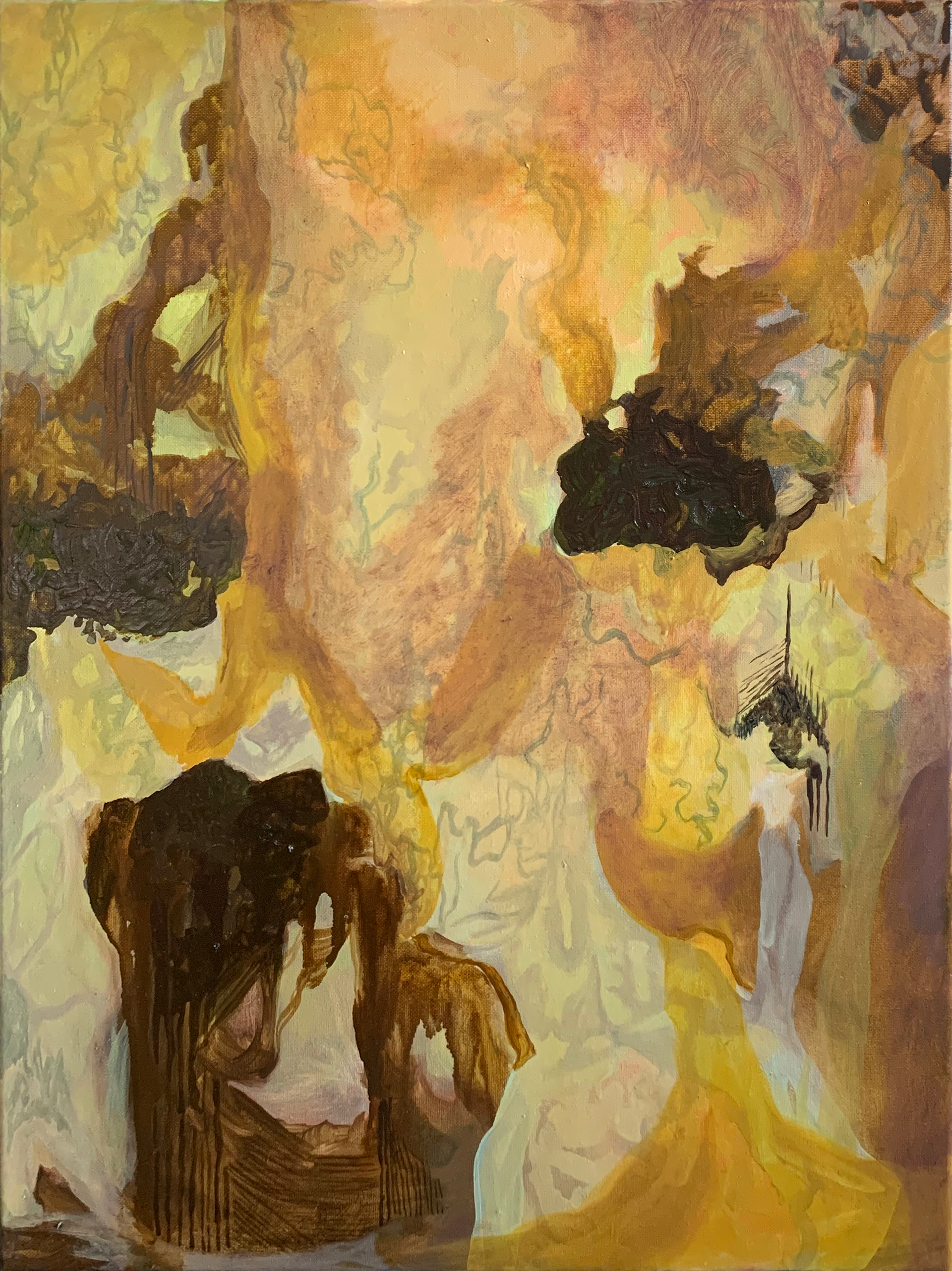 maliciously dreamt, oil on canvas, 18"x24", 2022