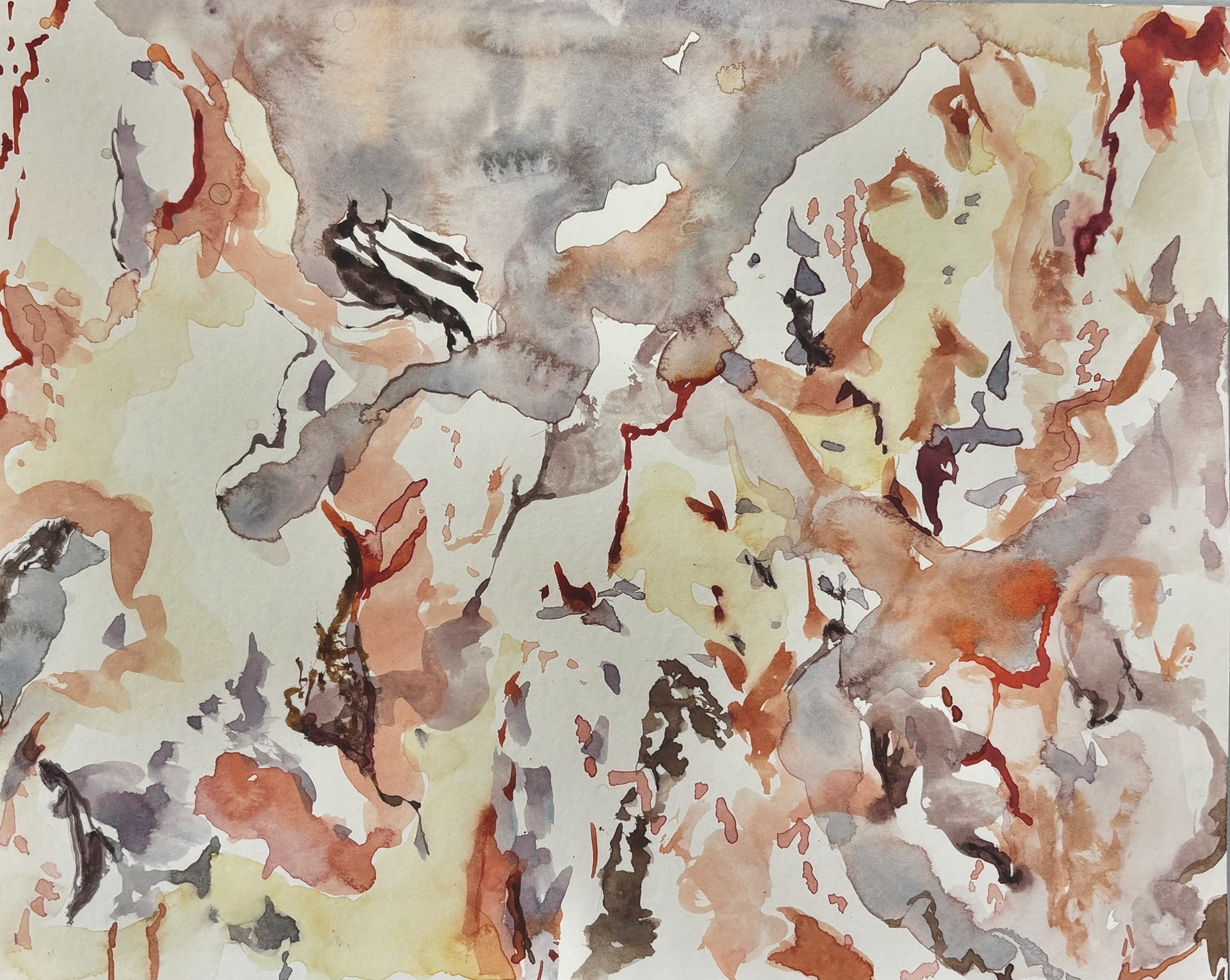 post-anxiety, 9"x12", watercolor on paper, 2024,$100