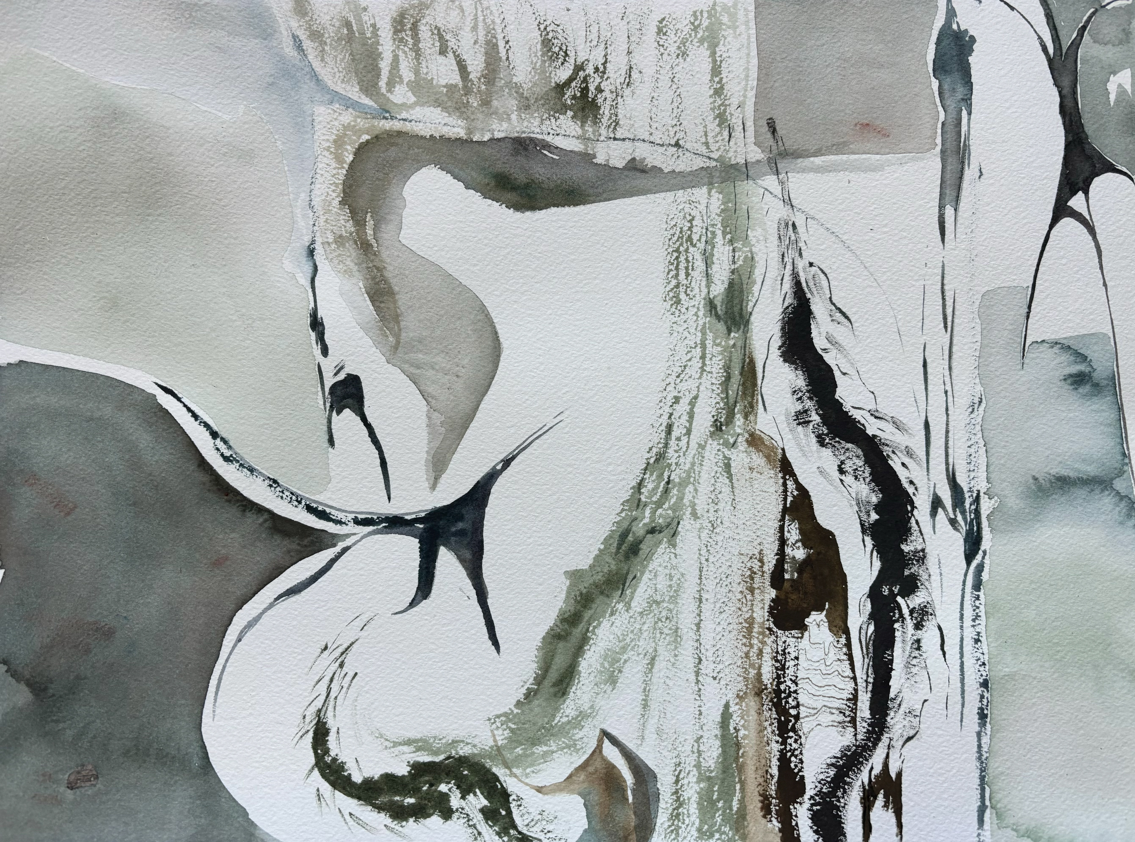 half moon bay circa 2017, watercolor on paper, 11"x17", 2024