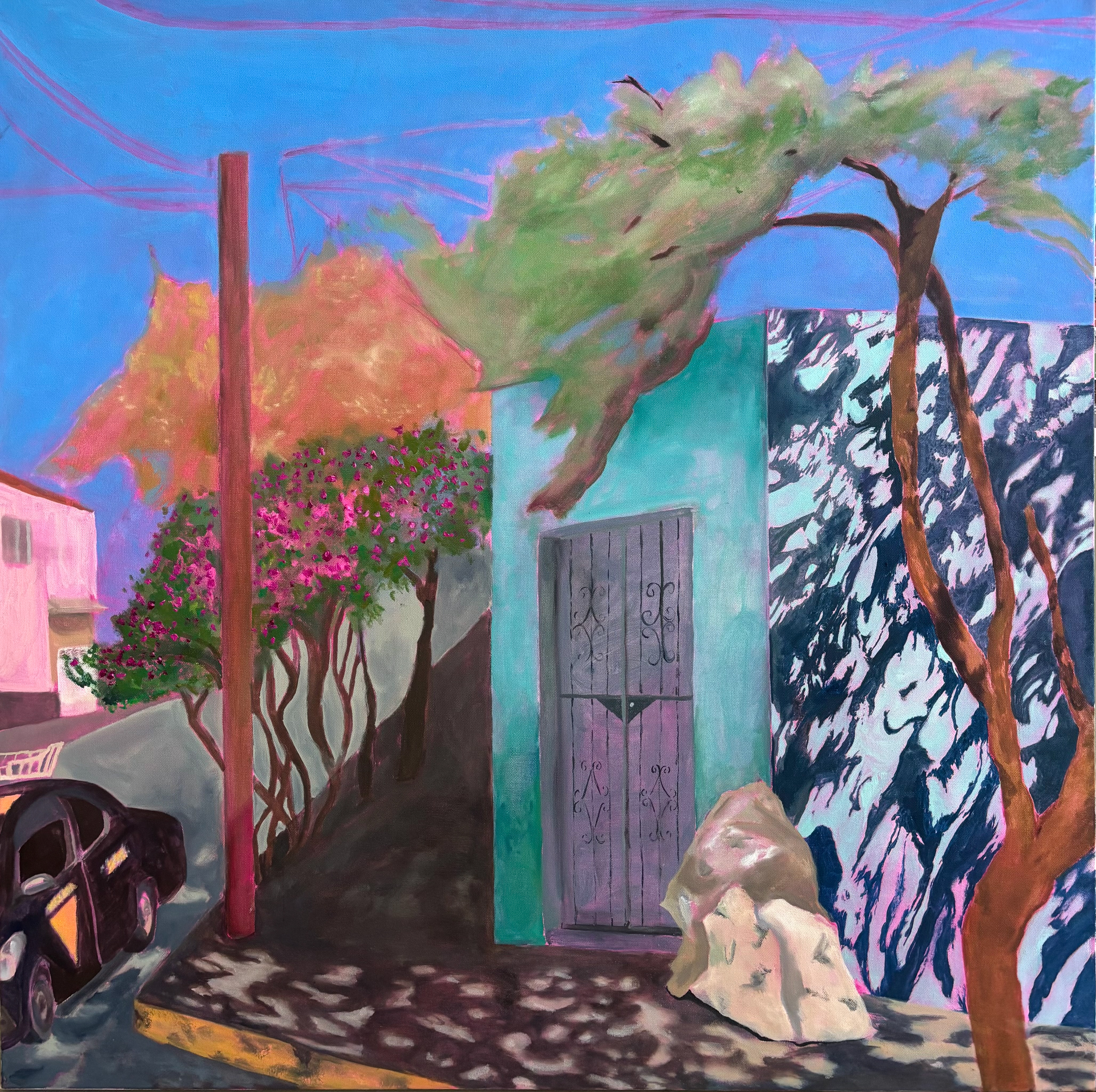 del otro lado de las memelas, oil on canvas, 36"x36", 2025