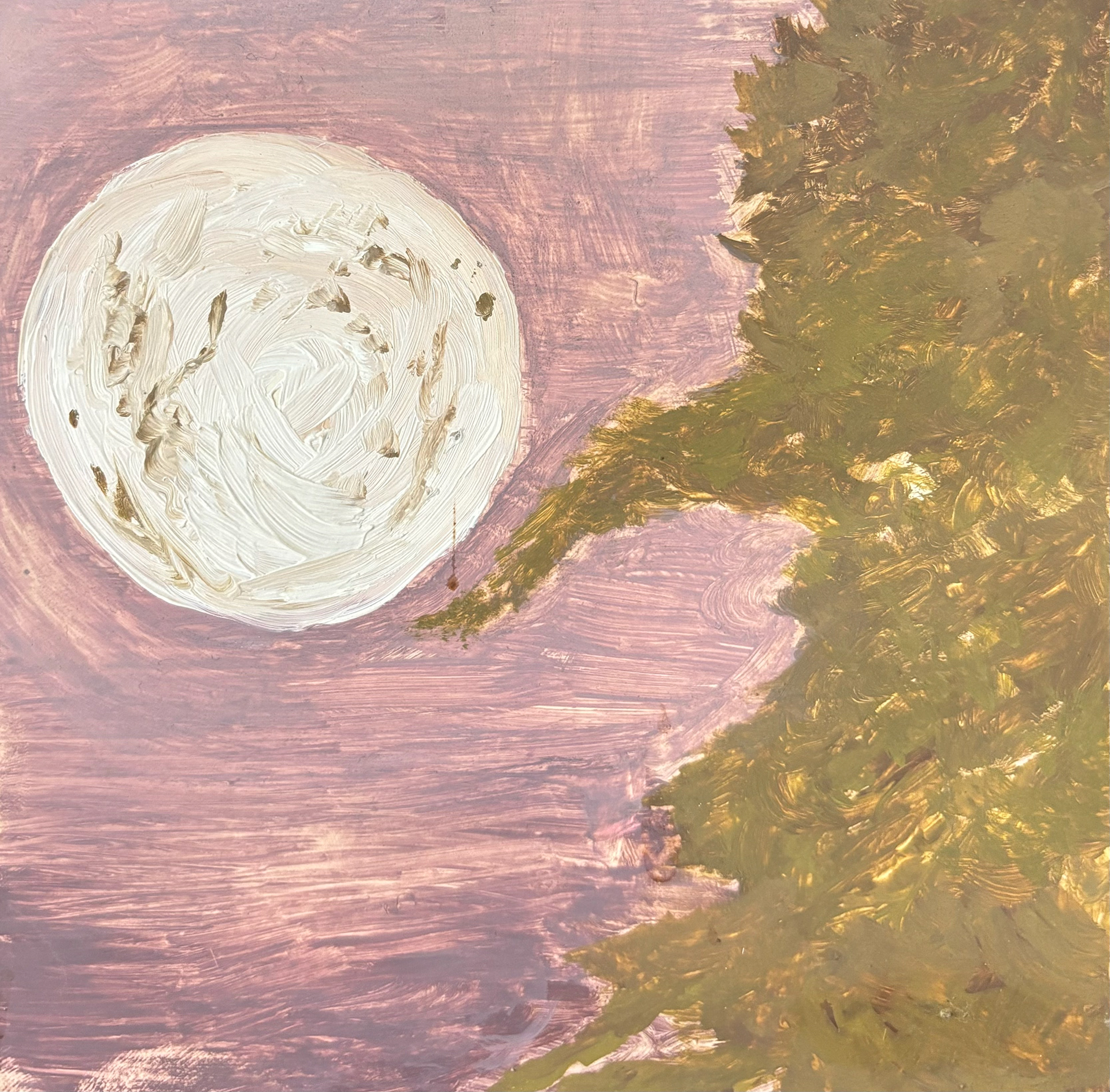 oil on wood panel, 6"x6", 2021