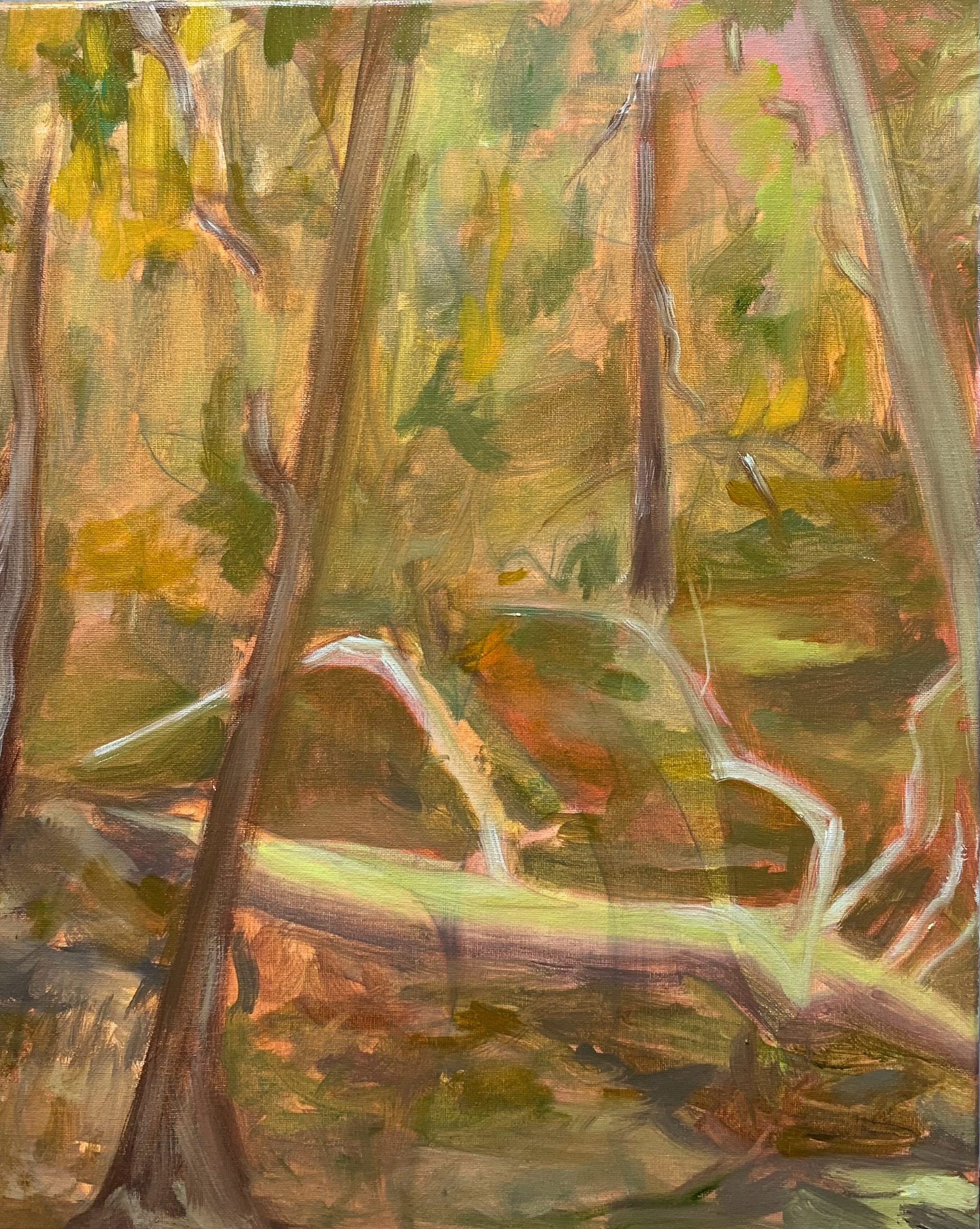 in the main part, oil on canvas, 11"x18", 2023