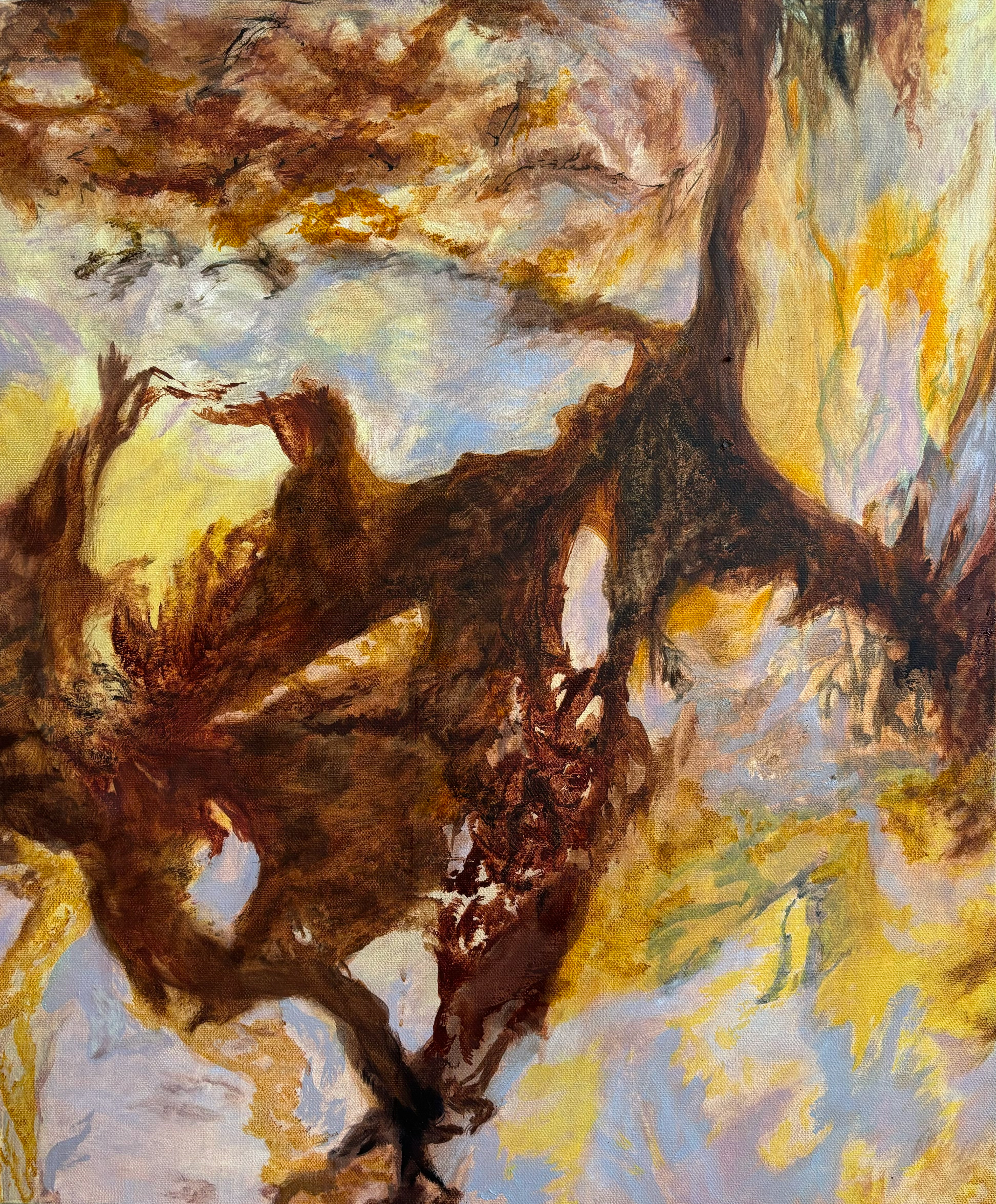 nostalgia, oil and acrylic on canvas, 18"x24", 2018-2024