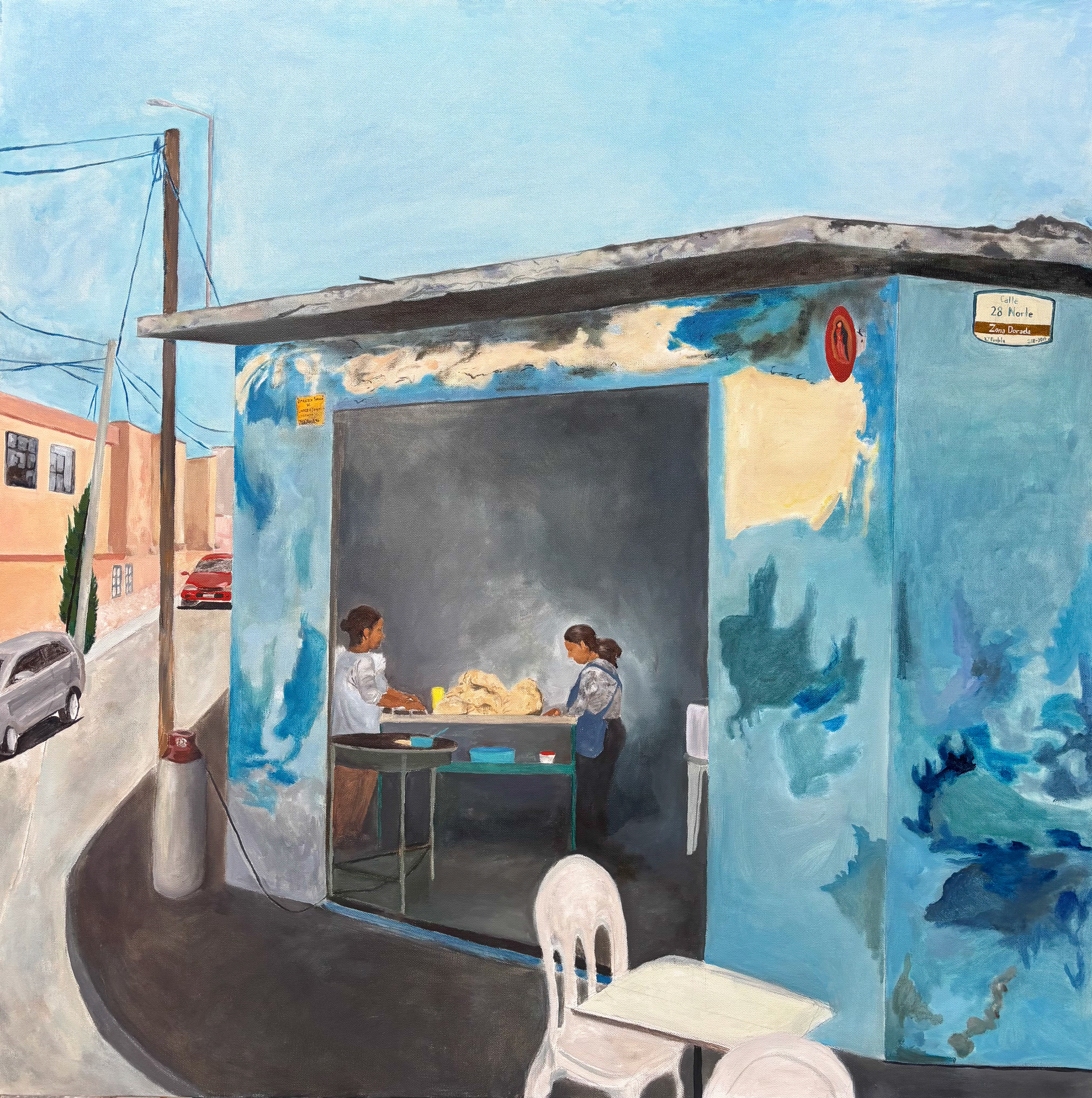 gorditas, oil on canvas, 36"x36", 2026