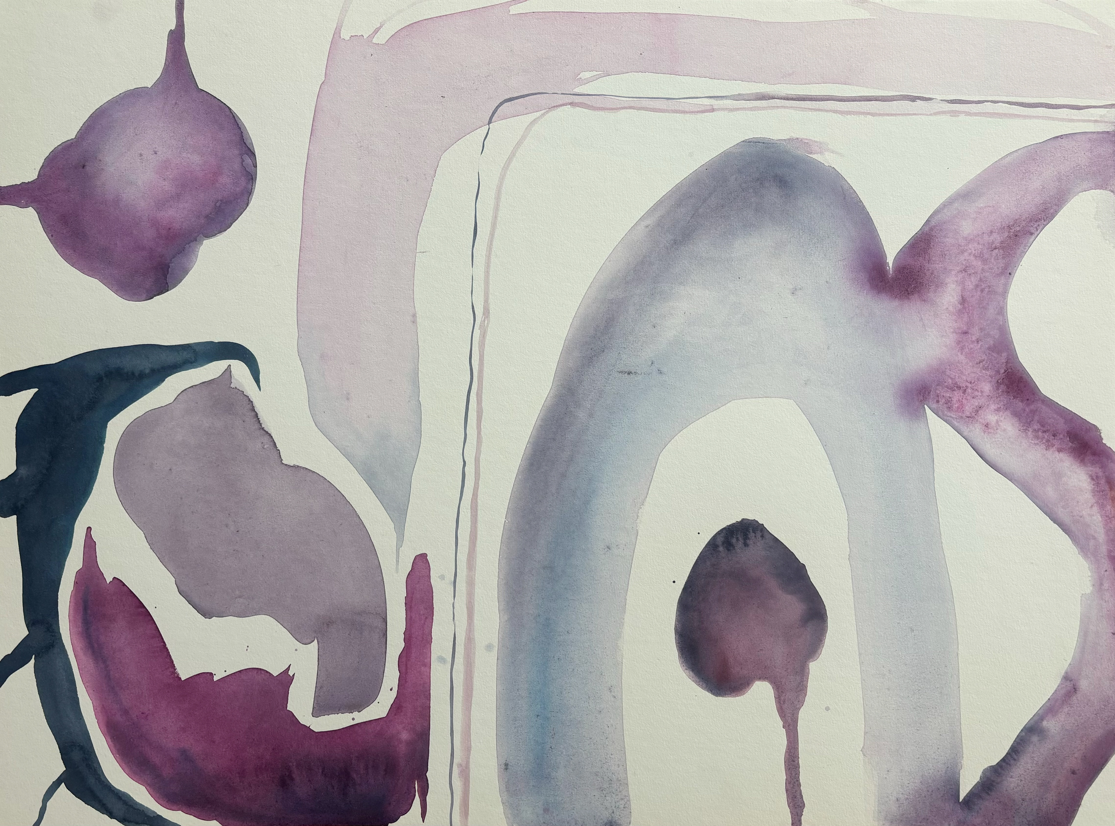 interpersonal fervor, watercolor on panel, 2024, $100