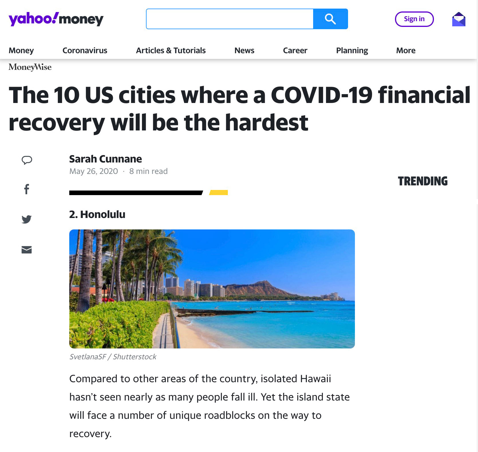 Yahoo Money: Diamond Head in Honolulu, Hawaii