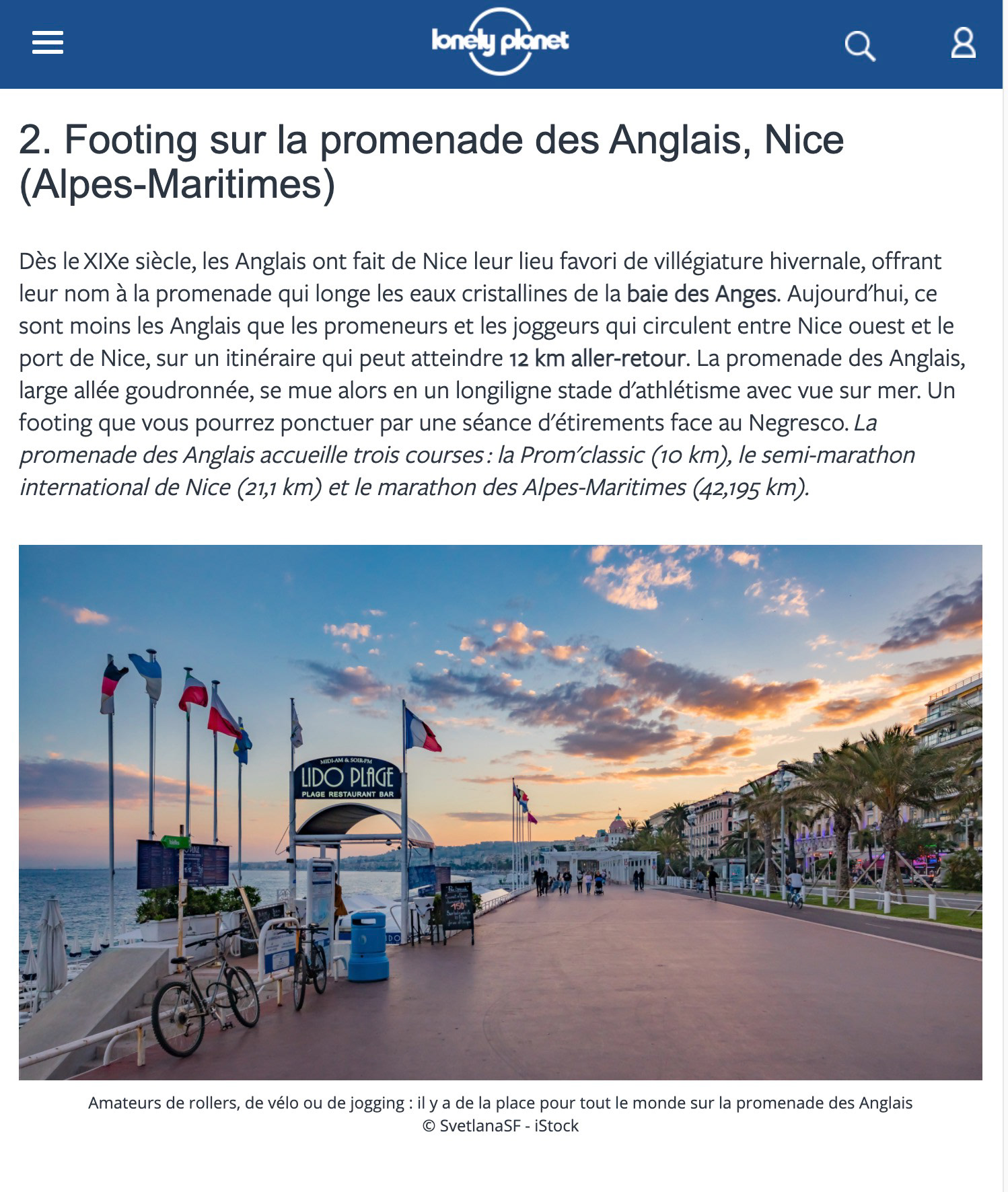 Lonely Planet: Sunset at the Promenade des Anglais in Nice, France