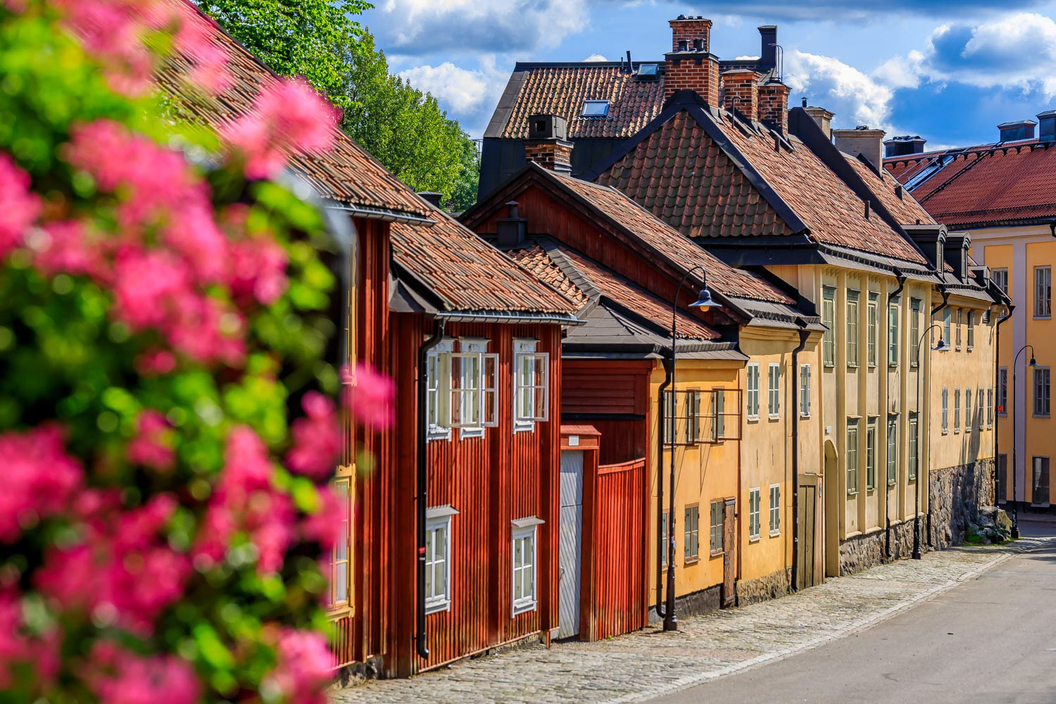 Traditional old houses in Stockholm Sweden