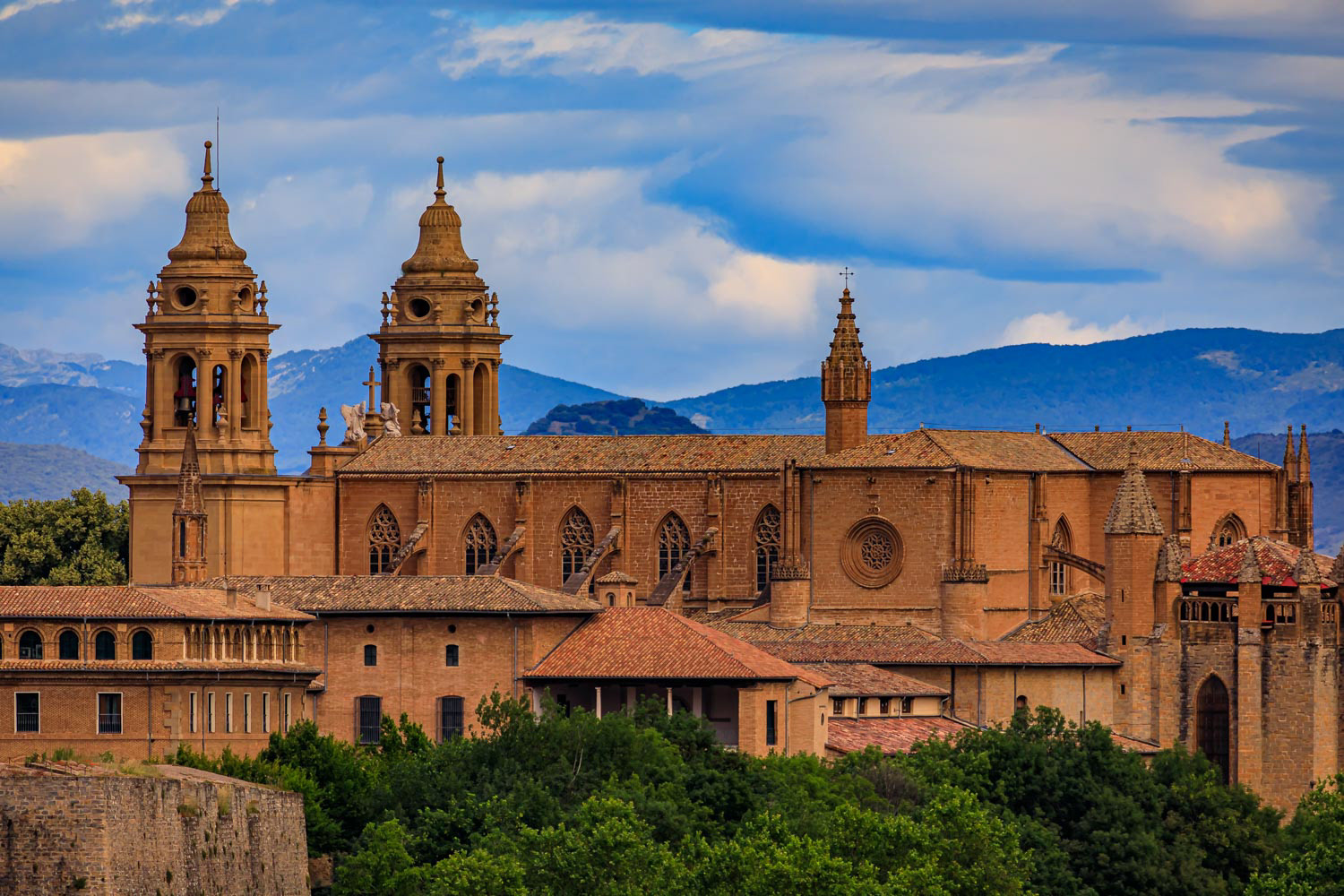 15th century Gothic cathedral of Santa Maria la Real in Pamplona, Spain