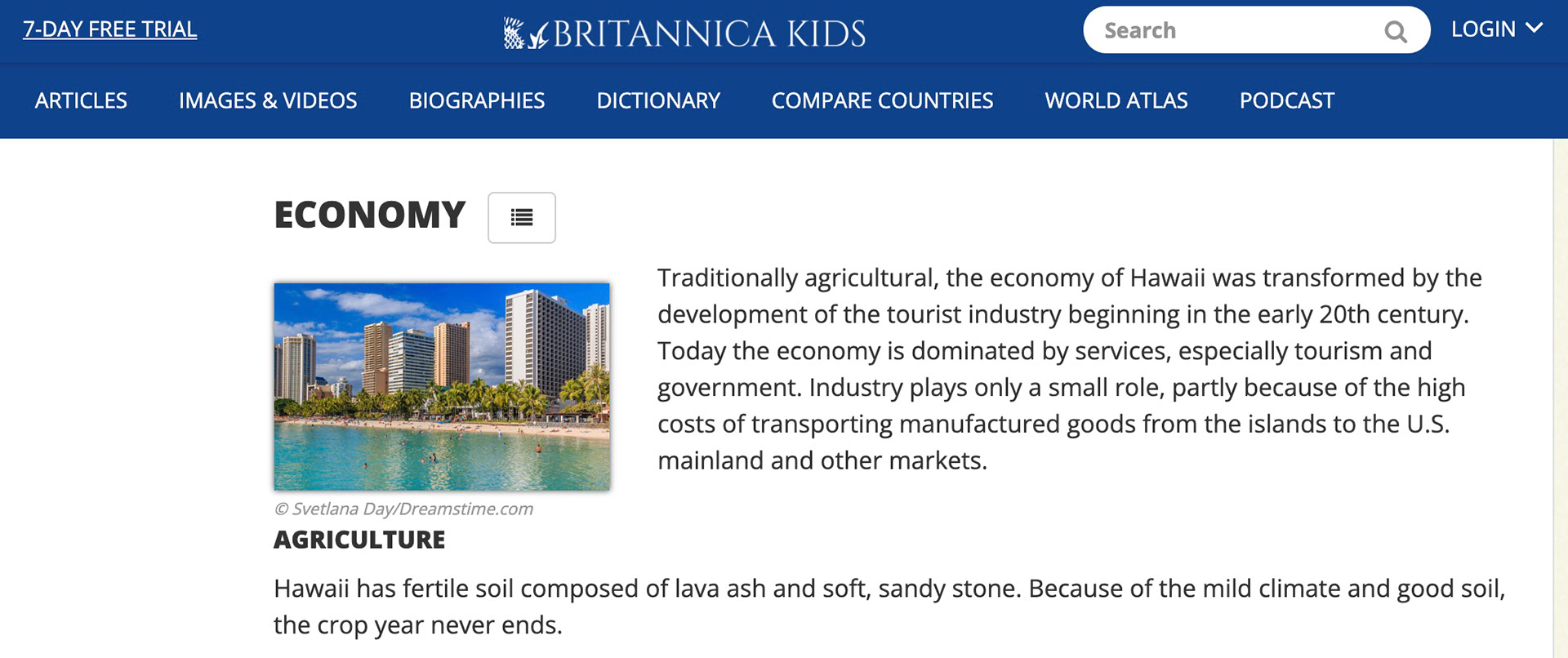 Encyclopedia Britannica Kids: Hotels on Waikiki Beach, Honolulu, Hawaii