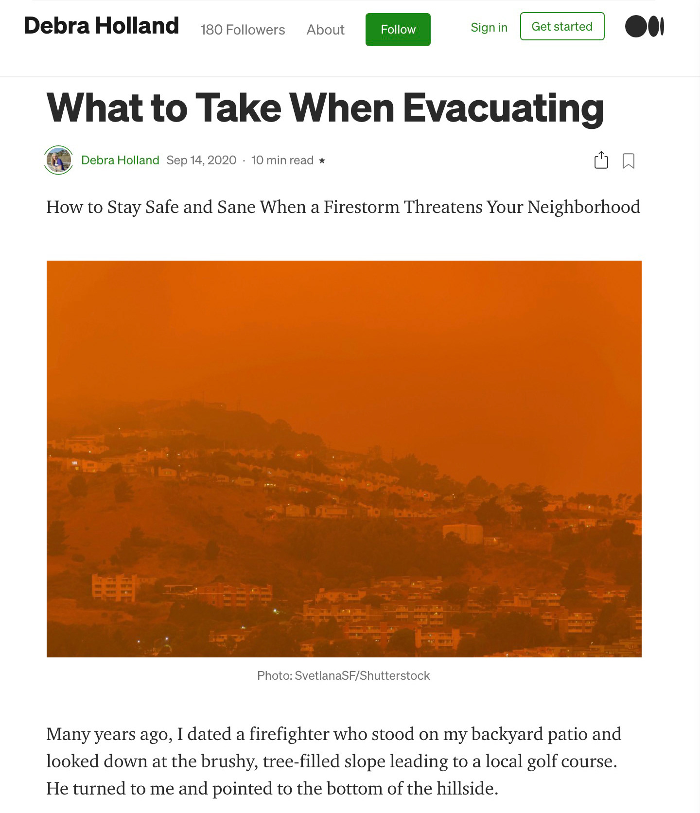 The Medium:  Orange Skies in San Francisco