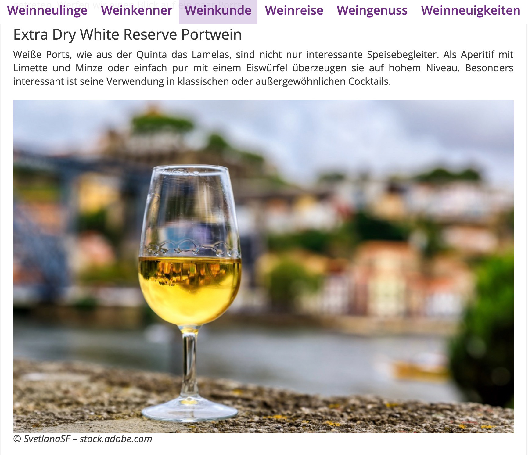 Videli: White Port Wine in Porto, with the Douro River in the Background